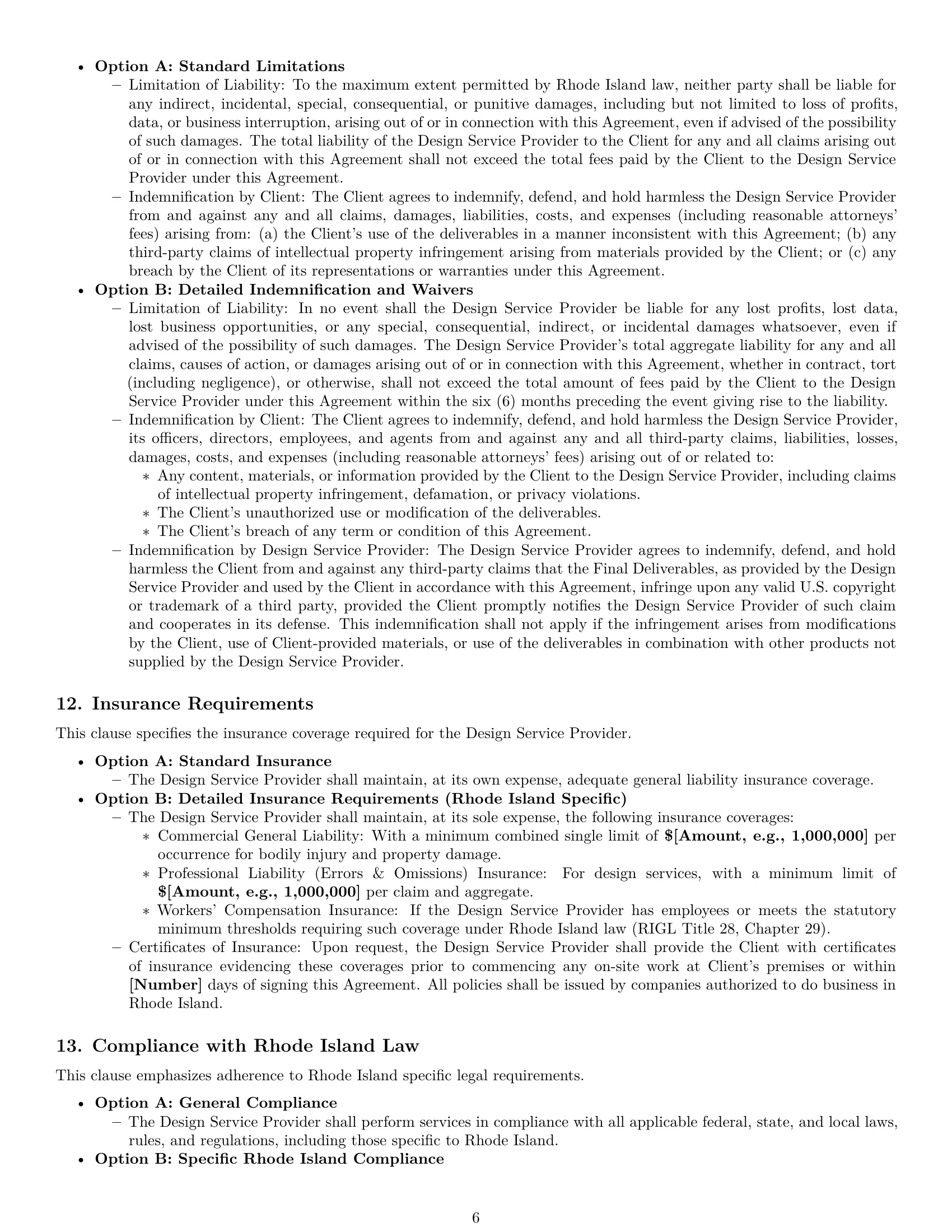Preview page 6 of Pro Rhode Island design service contract template