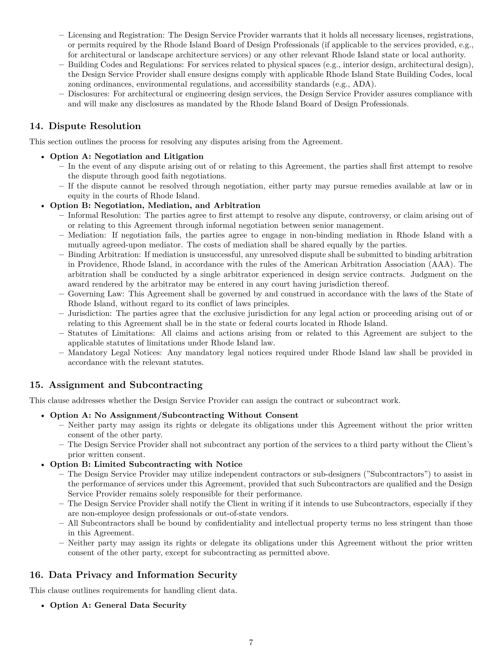 Preview page 7 of Pro Rhode Island design service contract template
