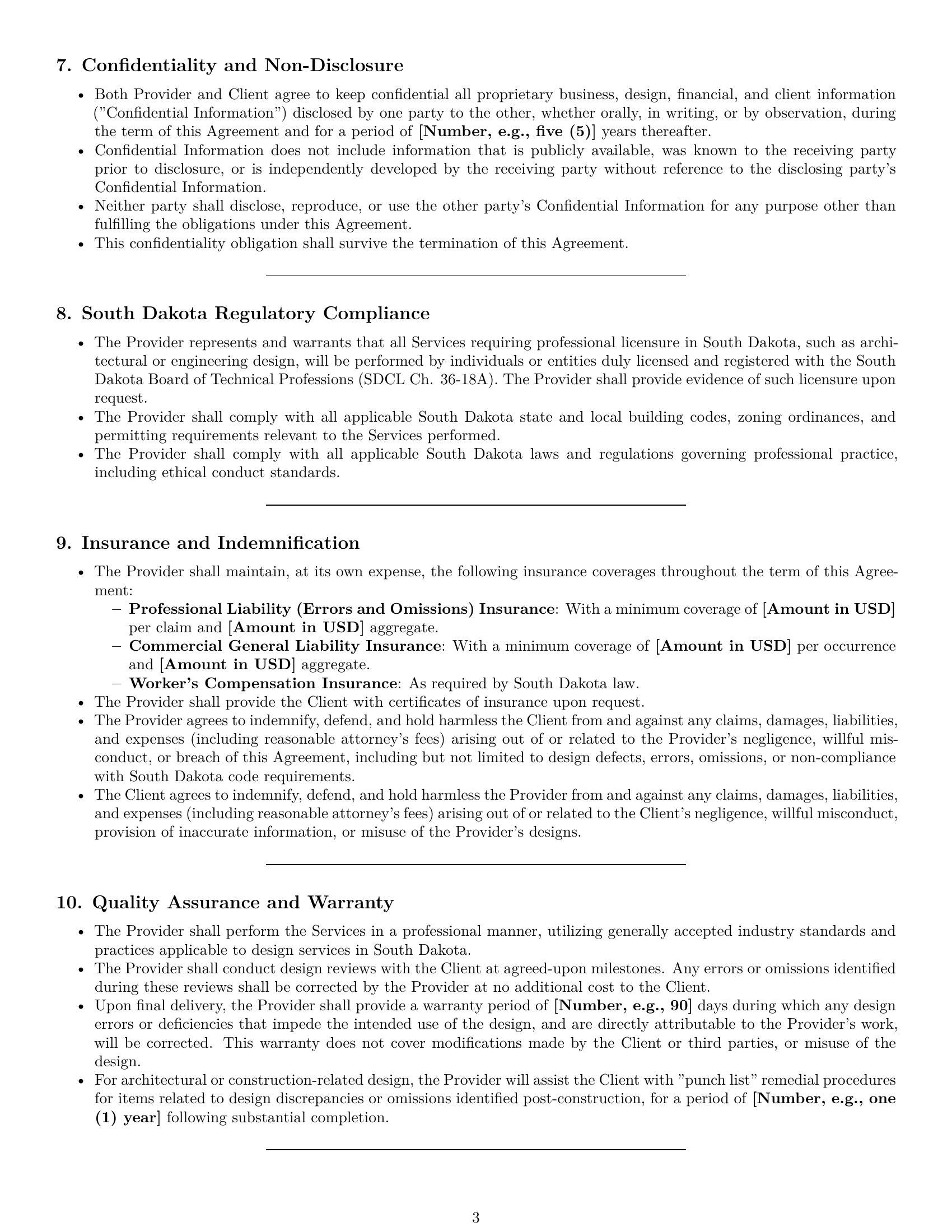 Preview page 3 of Pro South Dakota design service contract template