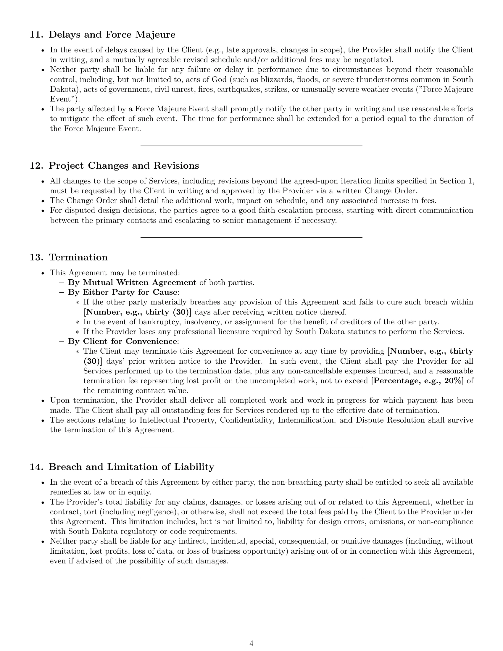 Preview page 4 of Pro South Dakota design service contract template