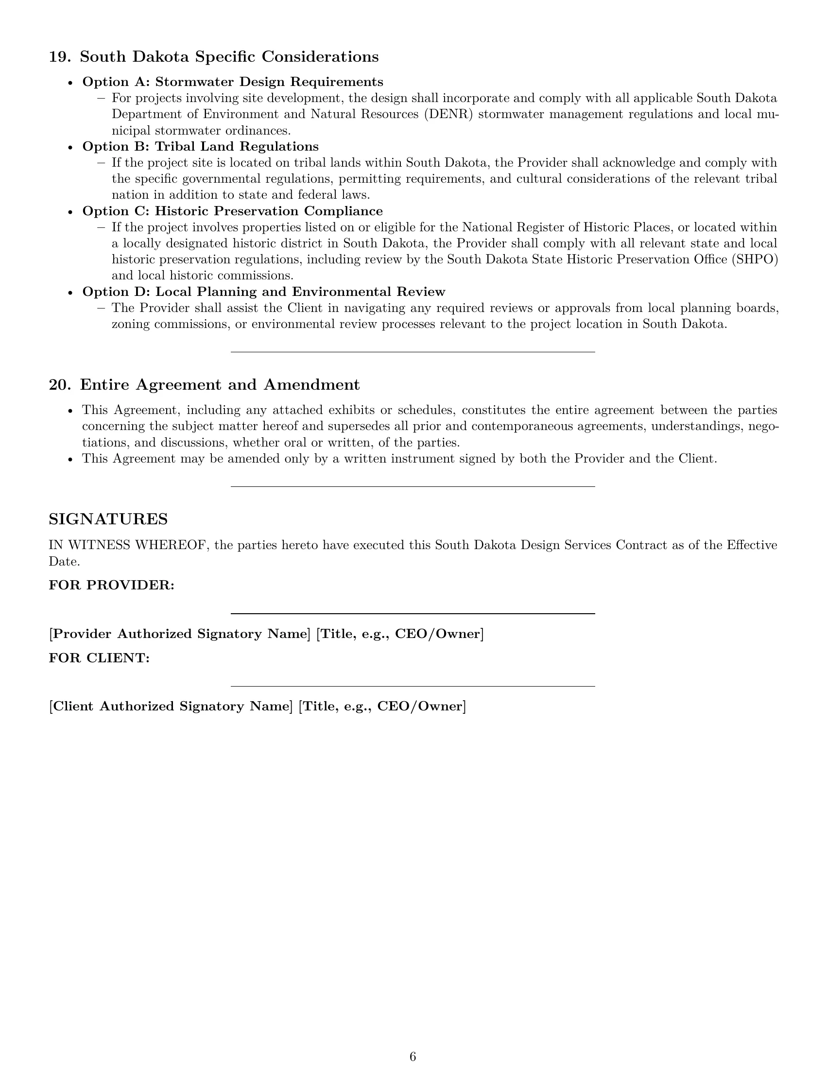 Preview page 6 of Pro South Dakota design service contract template