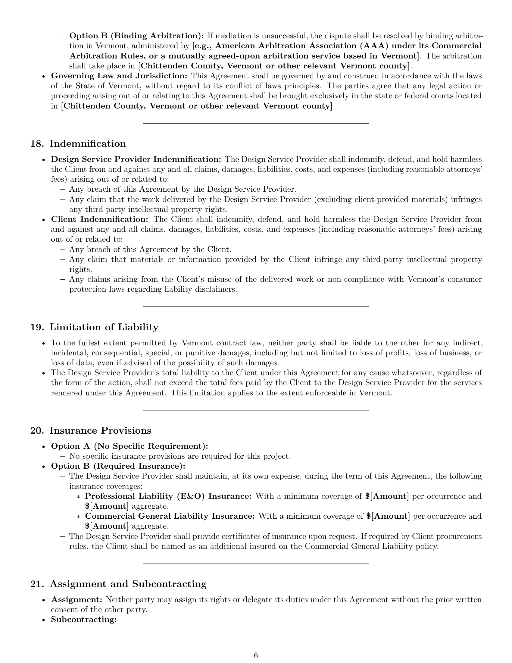 Preview page 6 of Pro Vermont design service contract template
