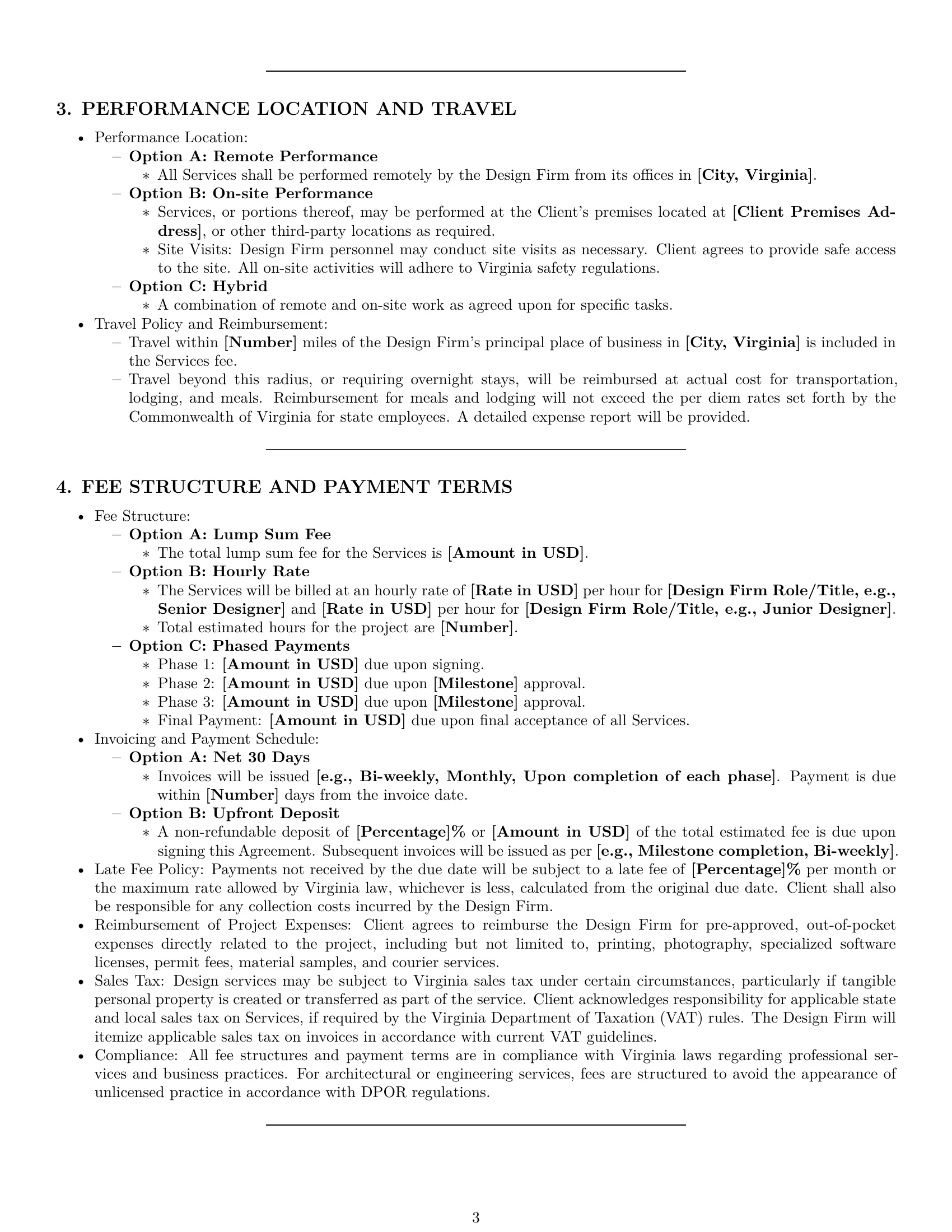 Preview page 3 of Pro Virginia design service contract template