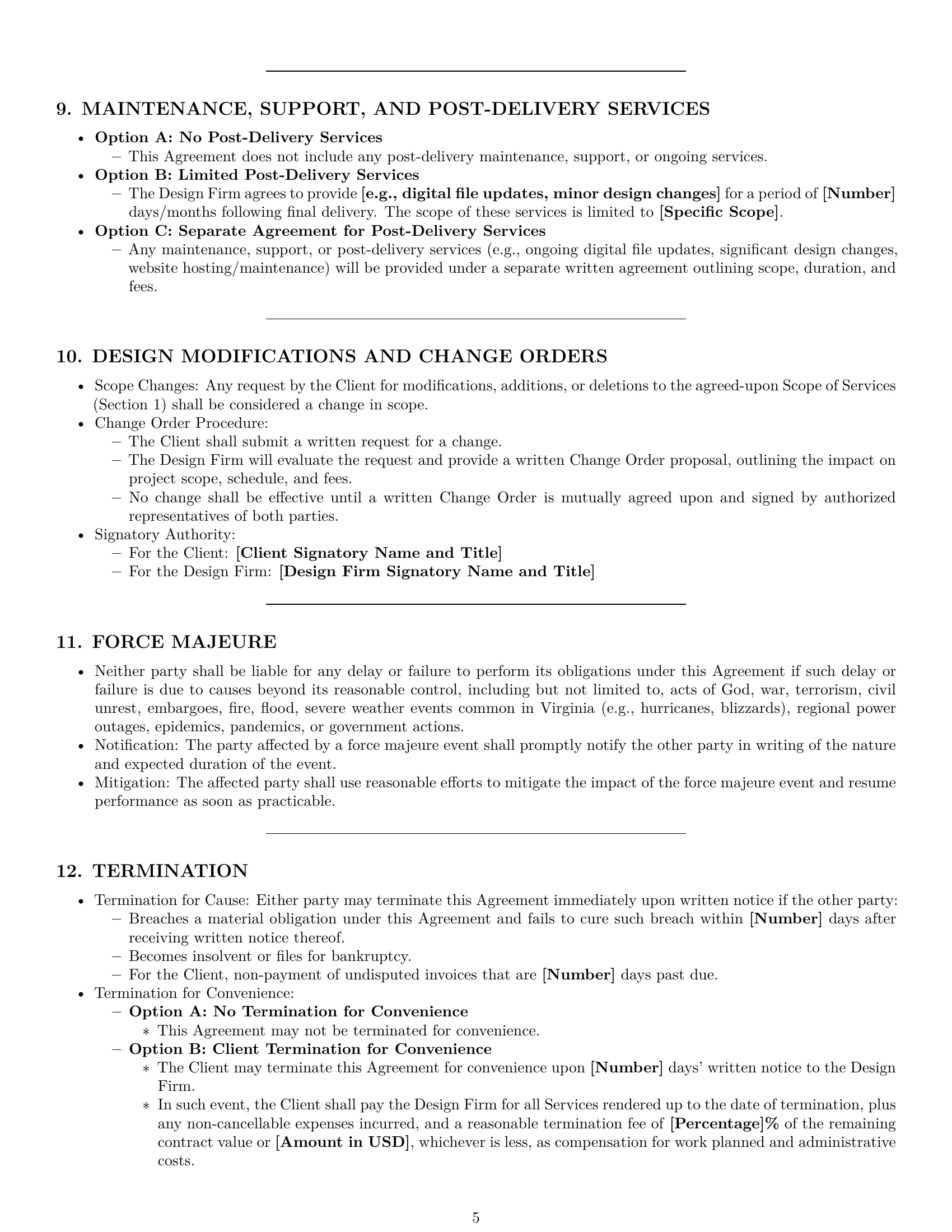 Preview page 5 of Pro Virginia design service contract template