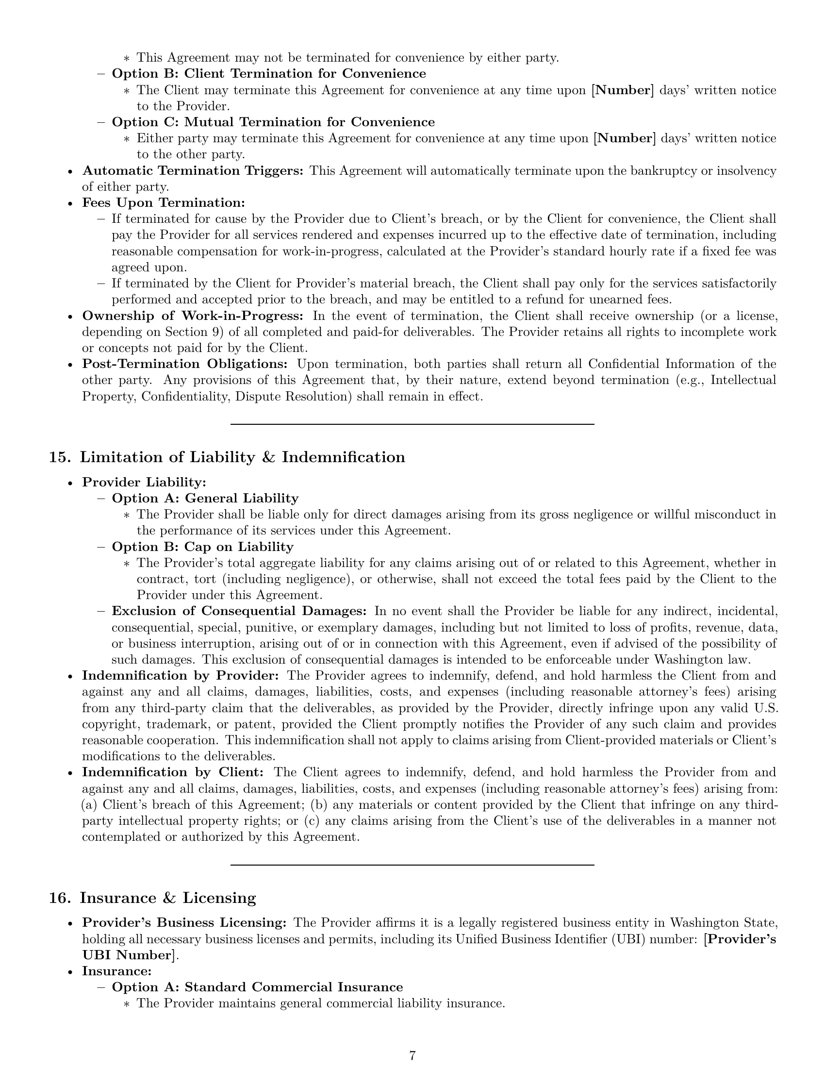 Preview page 7 of Pro Washington design service contract template