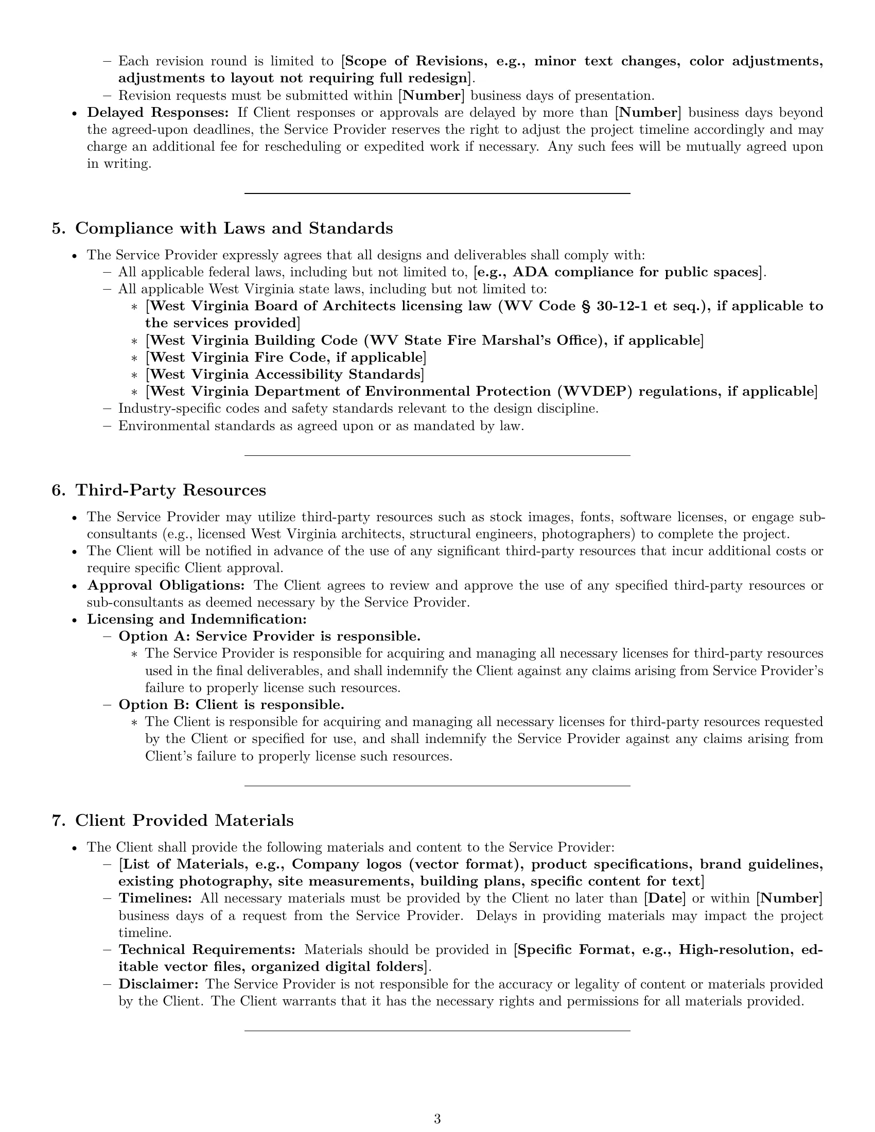 Preview page 3 of Pro West Virginia design service contract template