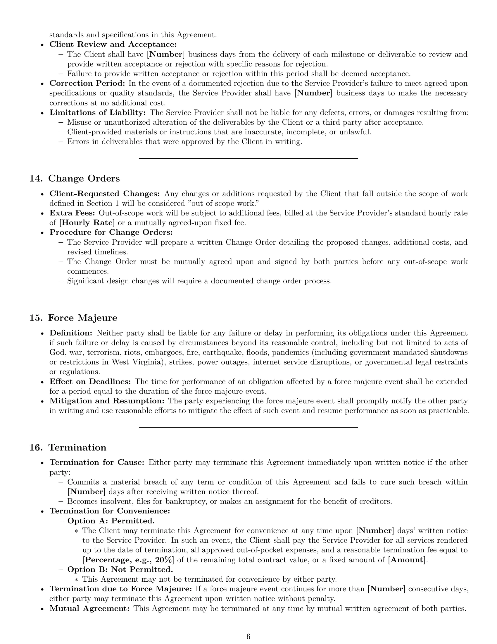 Preview page 6 of Pro West Virginia design service contract template