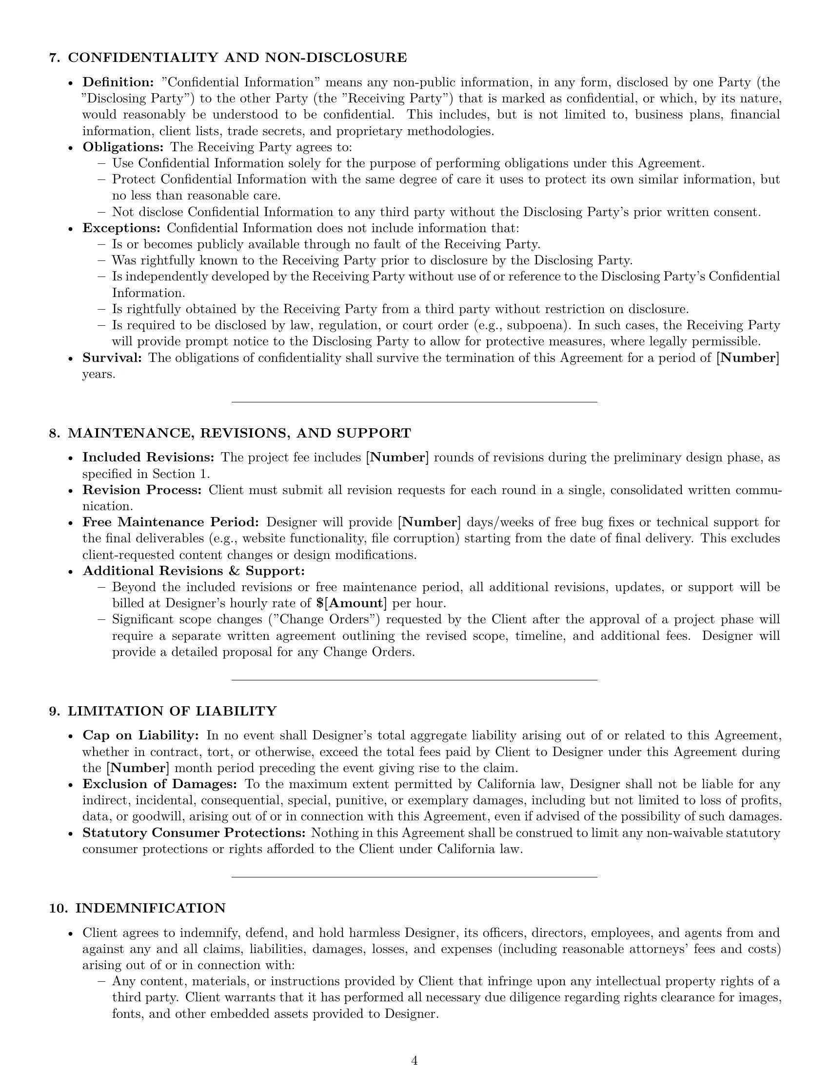 Preview page 4 of Pro California design service contract template
