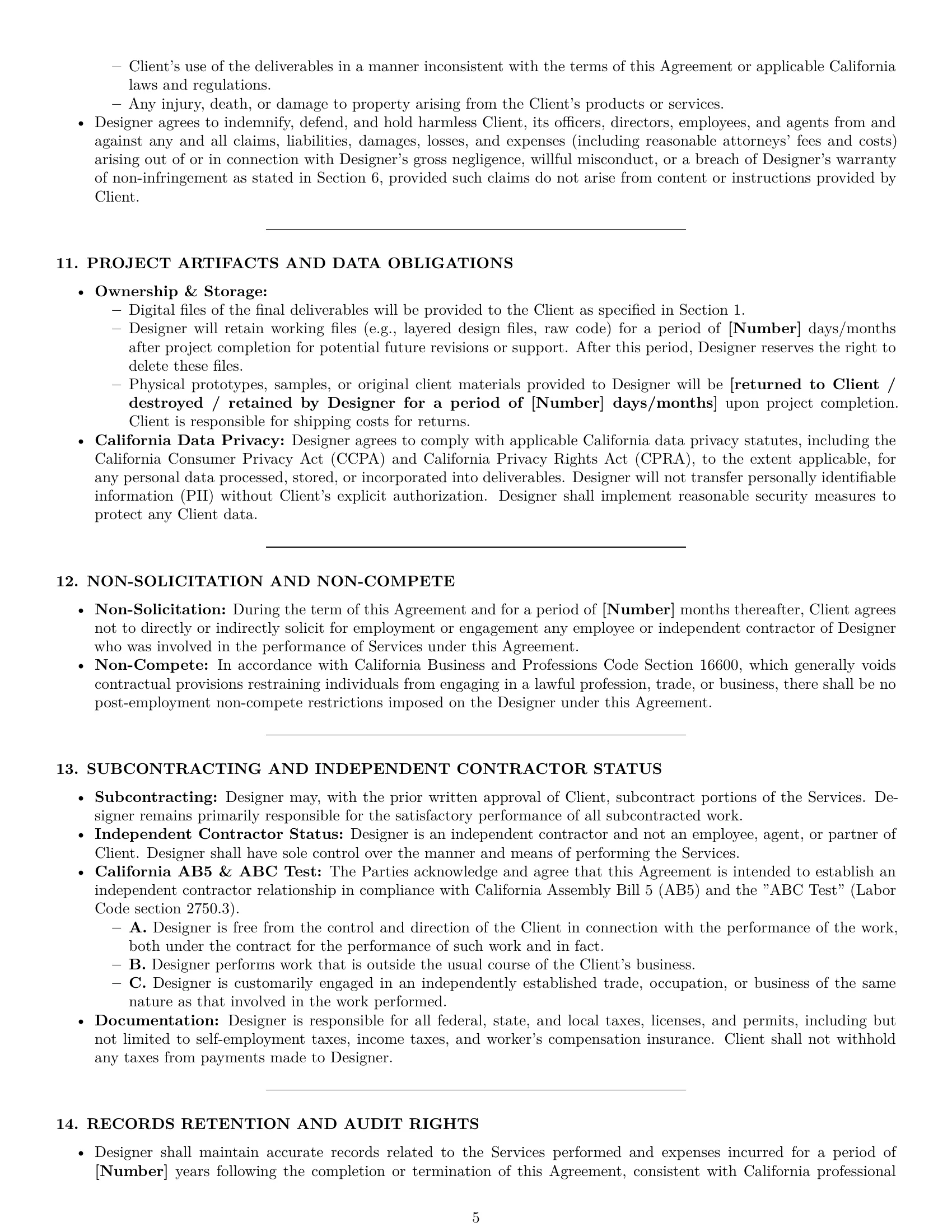 Preview page 5 of Pro California design service contract template