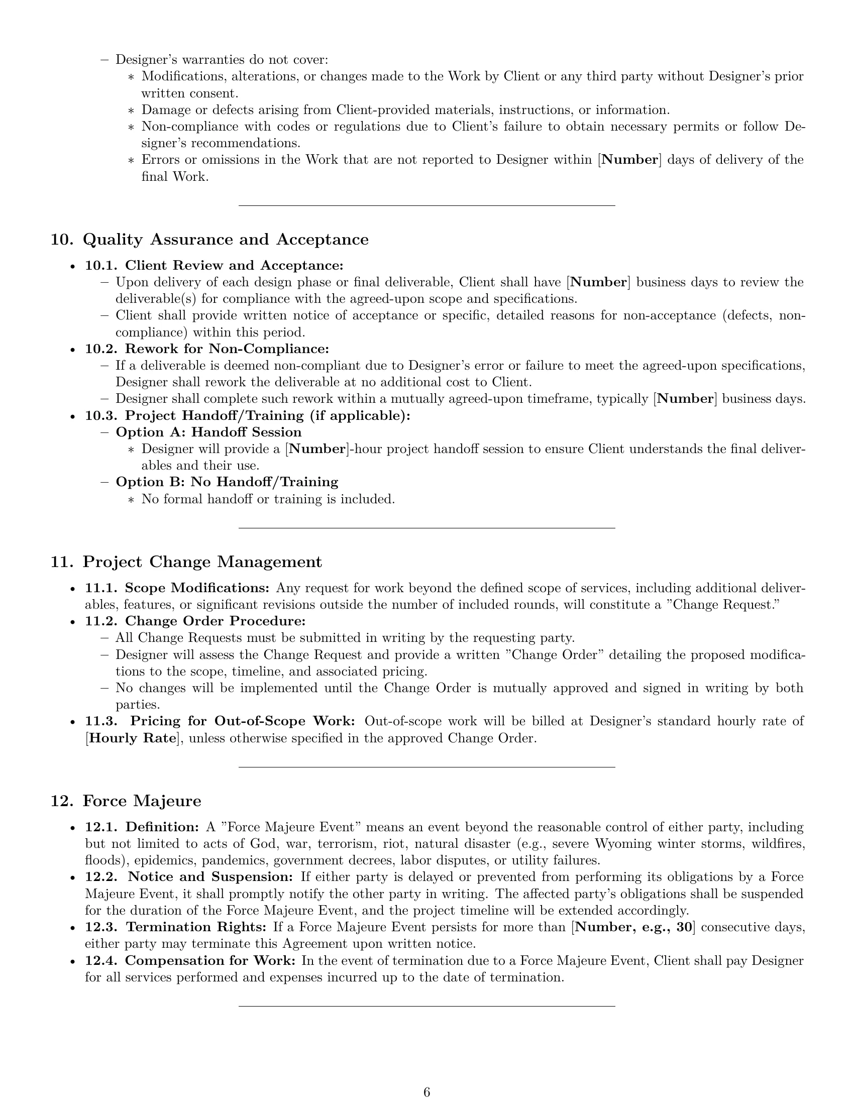 Preview page 6 of Pro Wyoming design service contract template