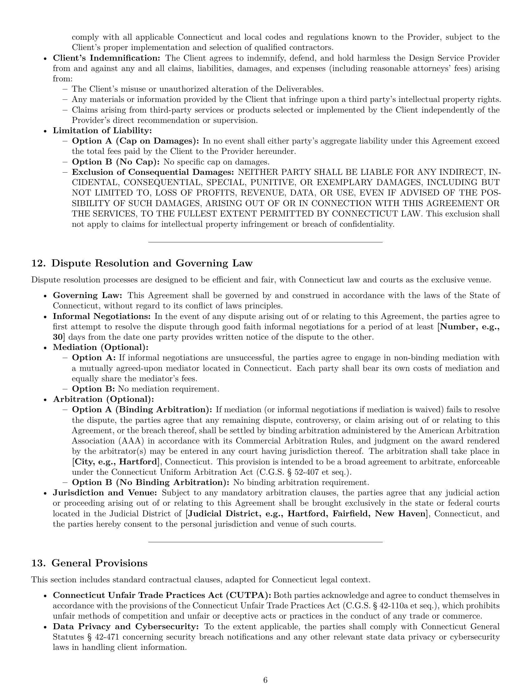 Preview page 6 of Pro Connecticut design service contract template