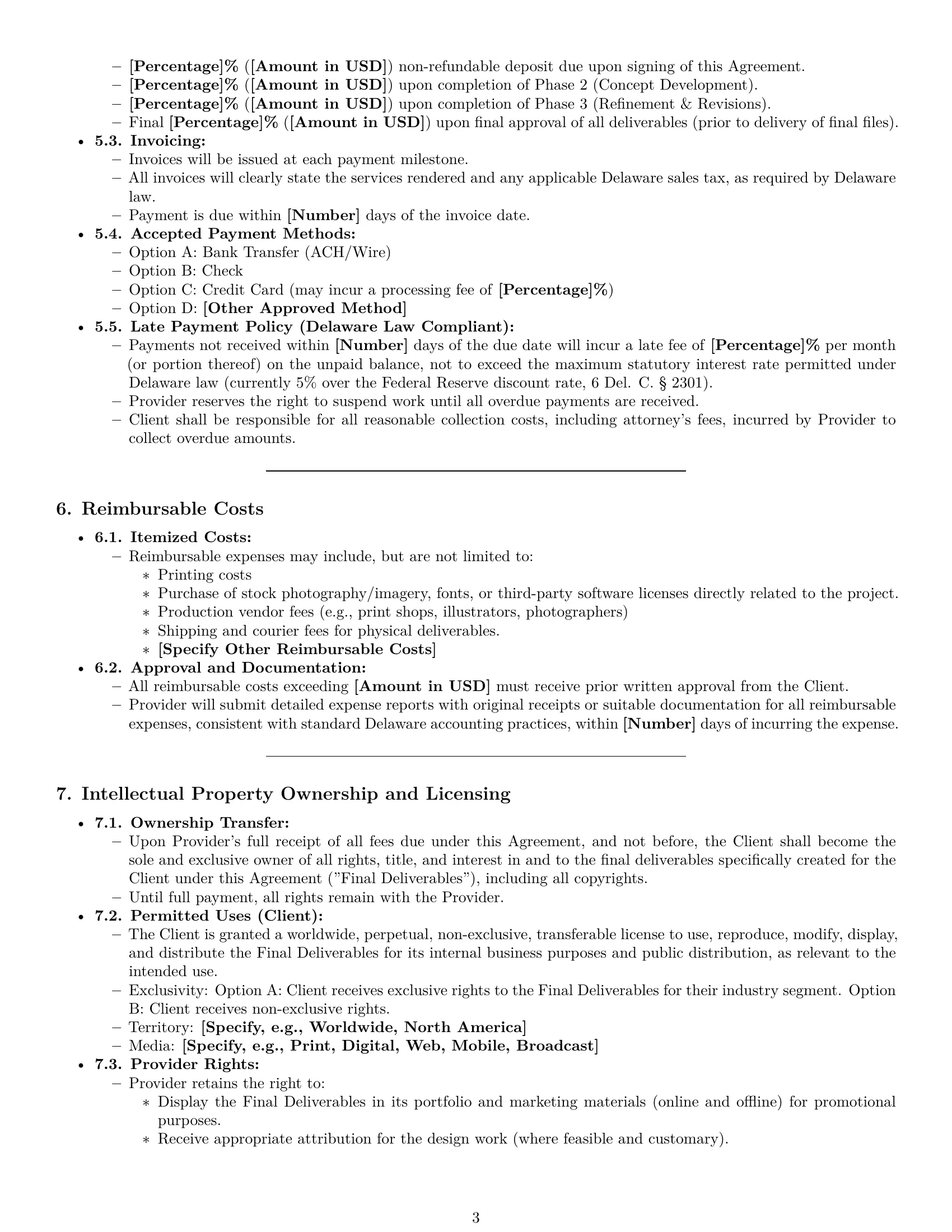 Preview page 3 of Pro Delaware design service contract template