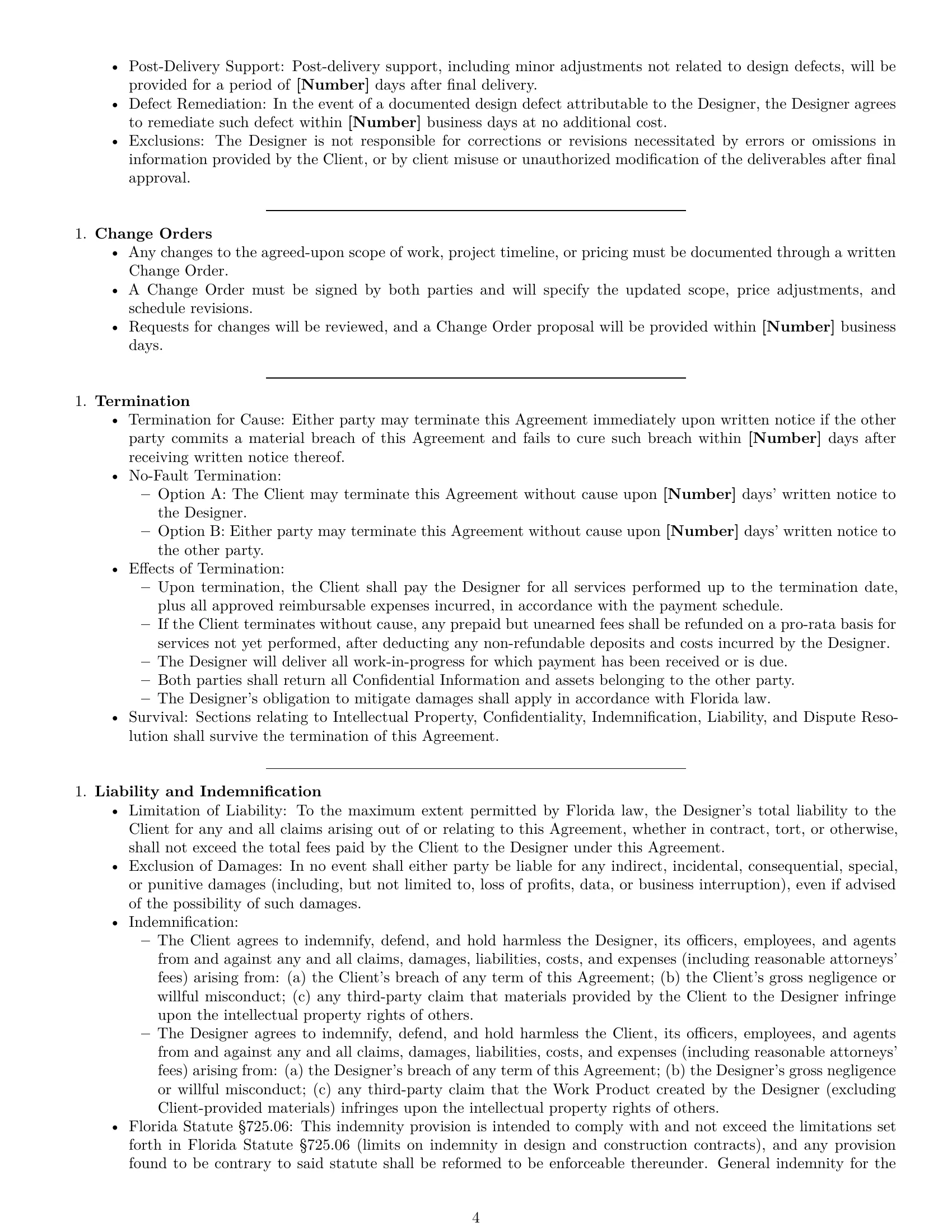 Preview page 4 of Pro Florida design service contract template