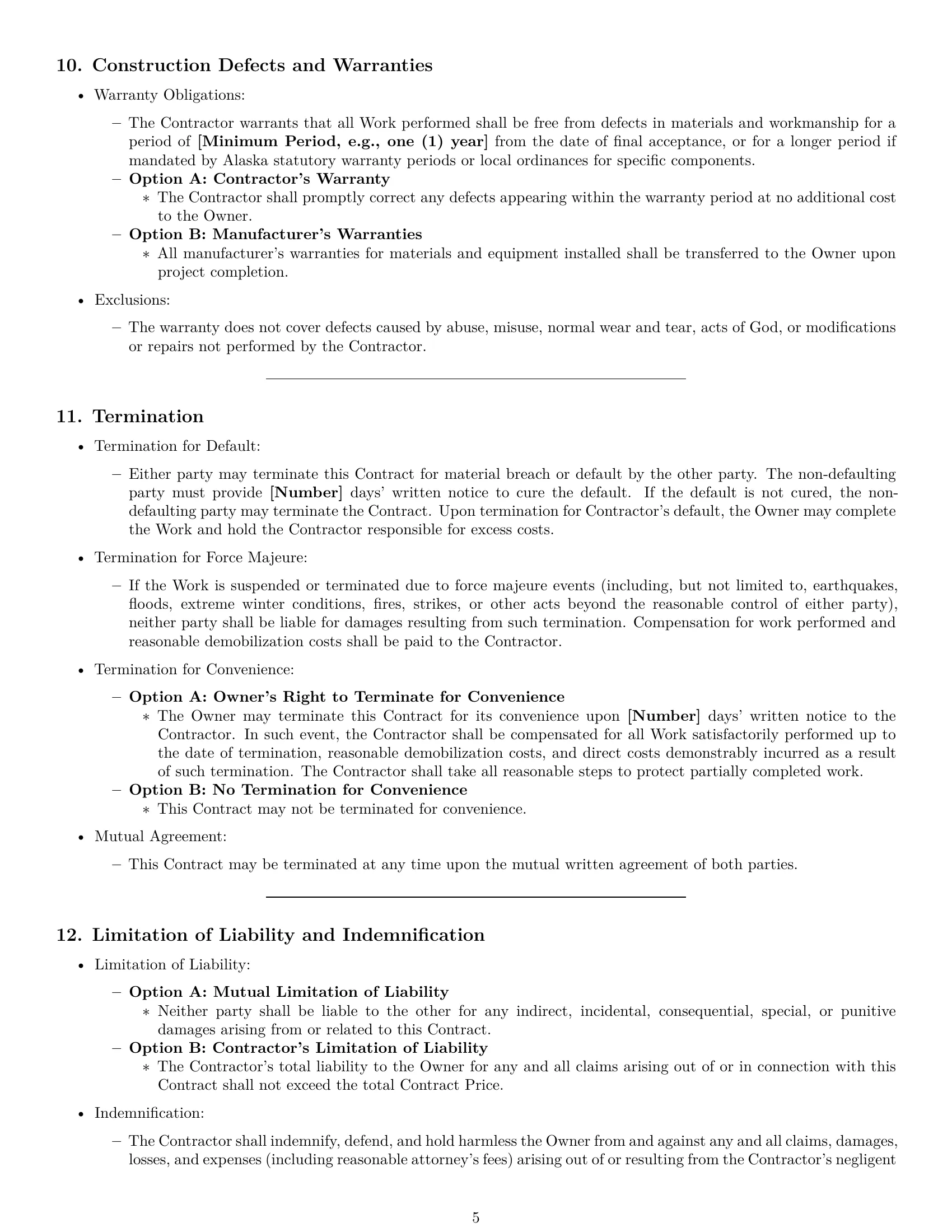 Preview page 5 of Pro Alaska construction service contract template