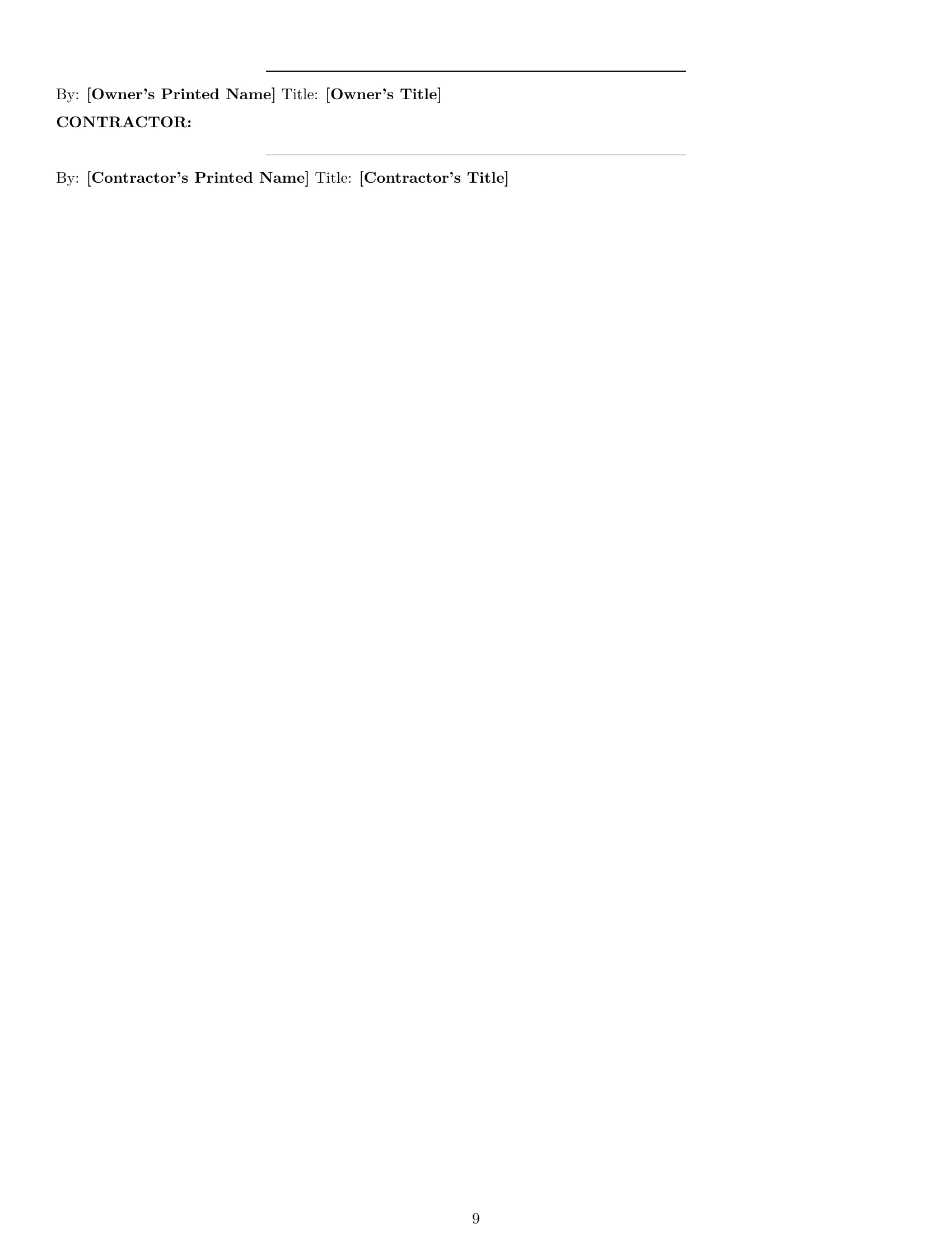 Preview page 9 of Pro Mississippi construction service contract template