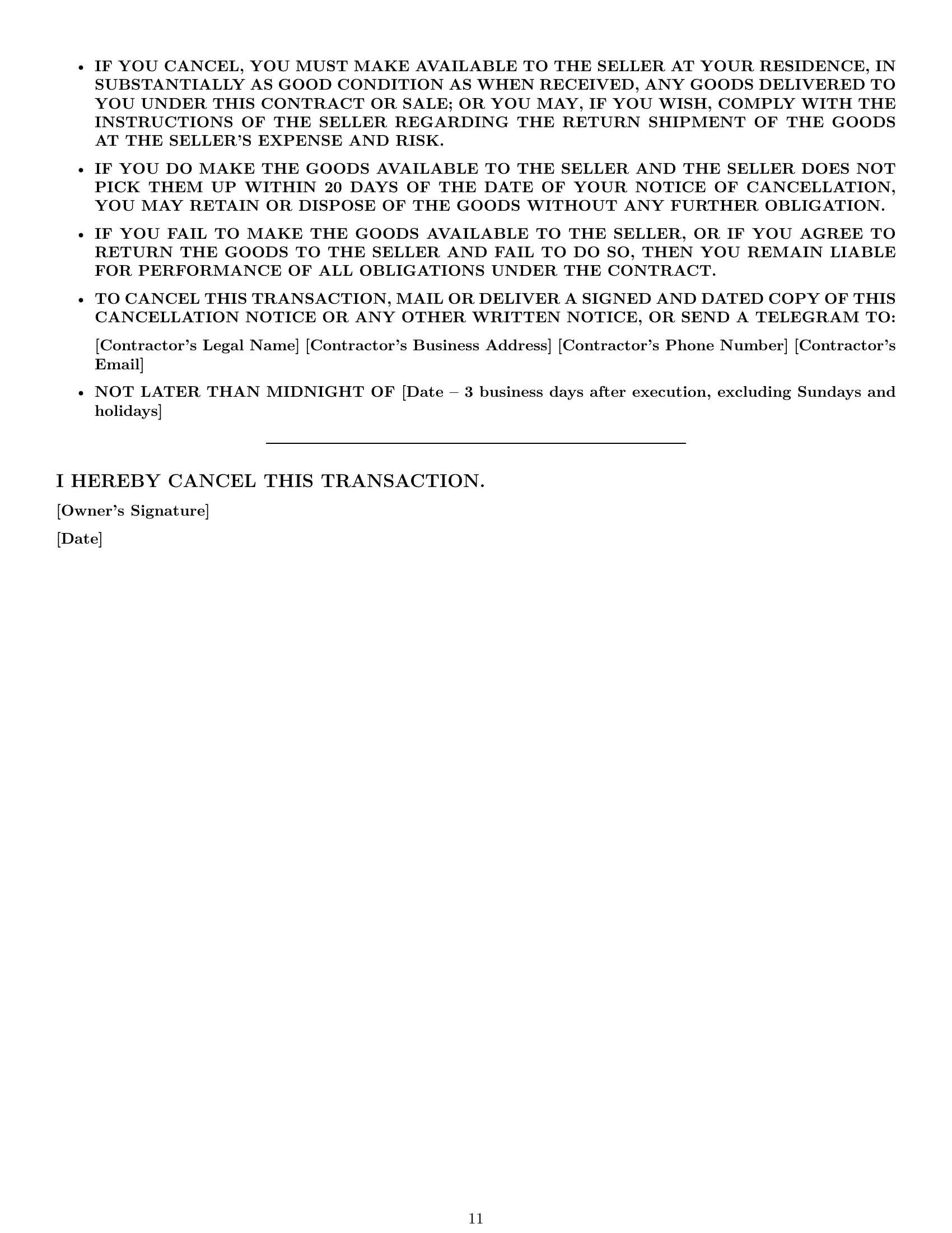 Preview page 11 of Pro New York construction service contract template
