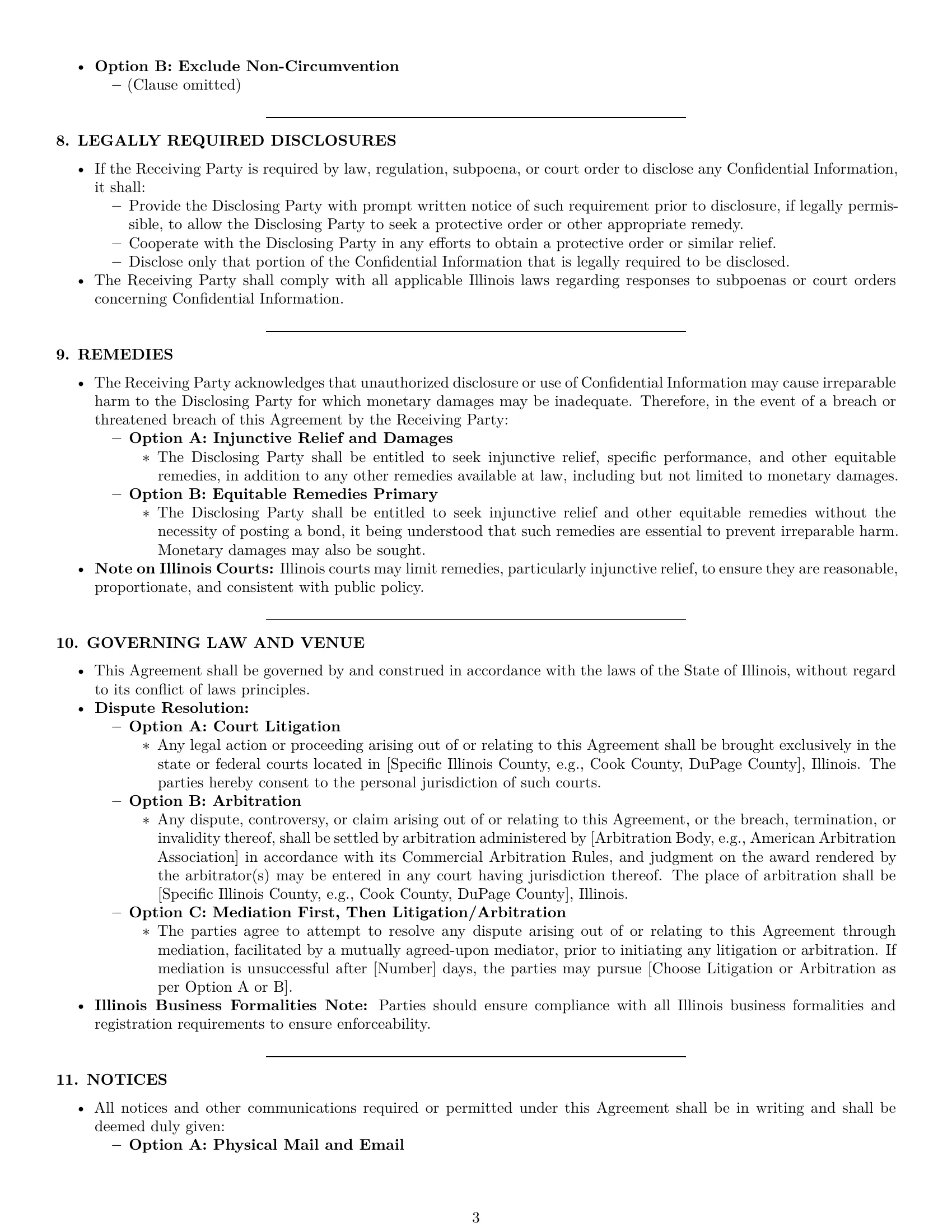 Preview page 3 of Pro Illinois nda template