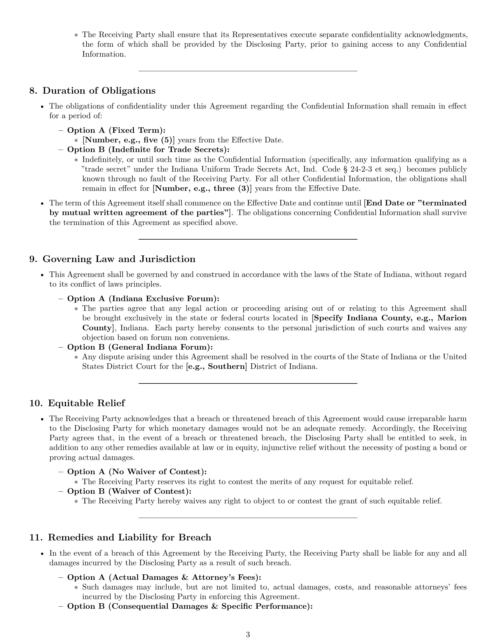 Preview page 3 of Pro Indiana nda template