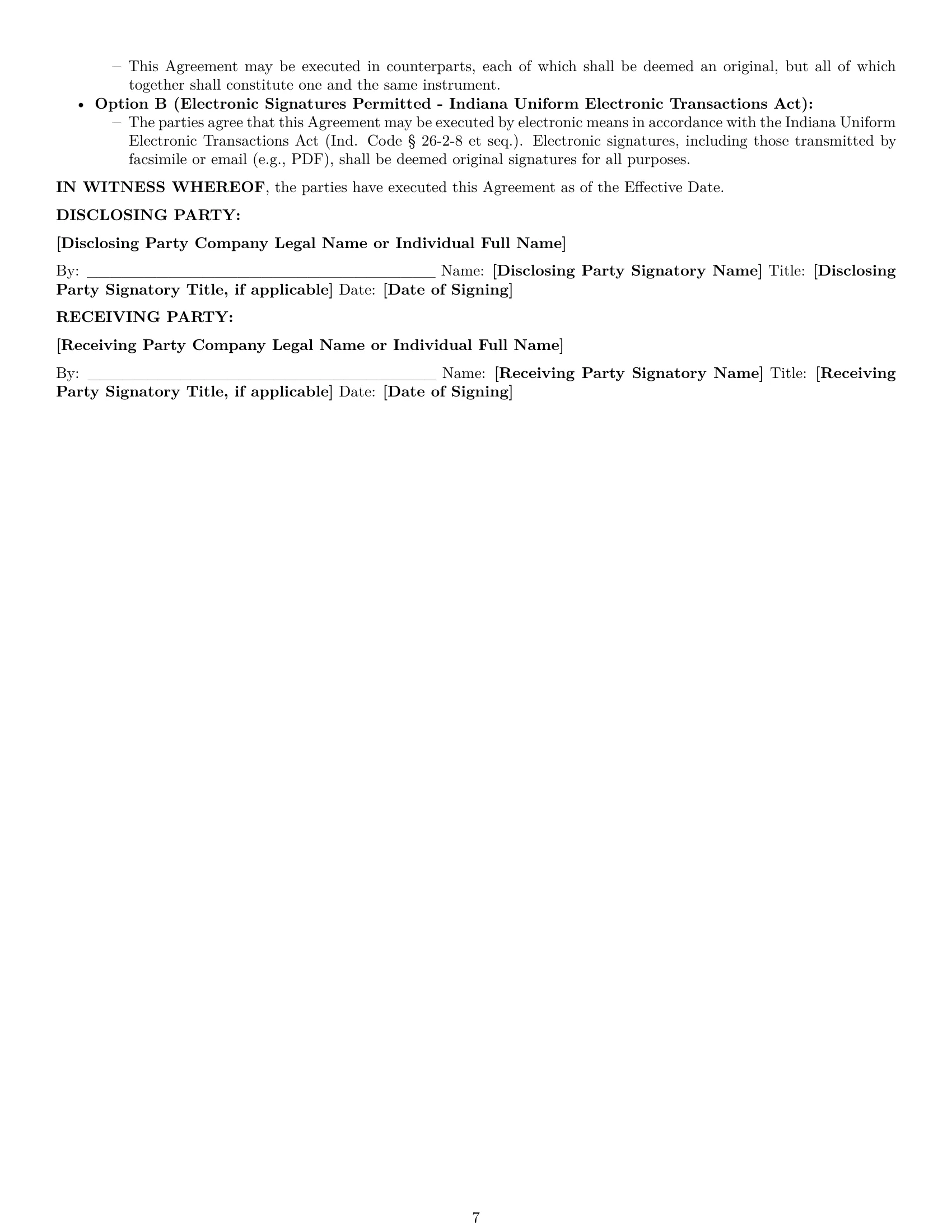Preview page 7 of Pro Indiana nda template