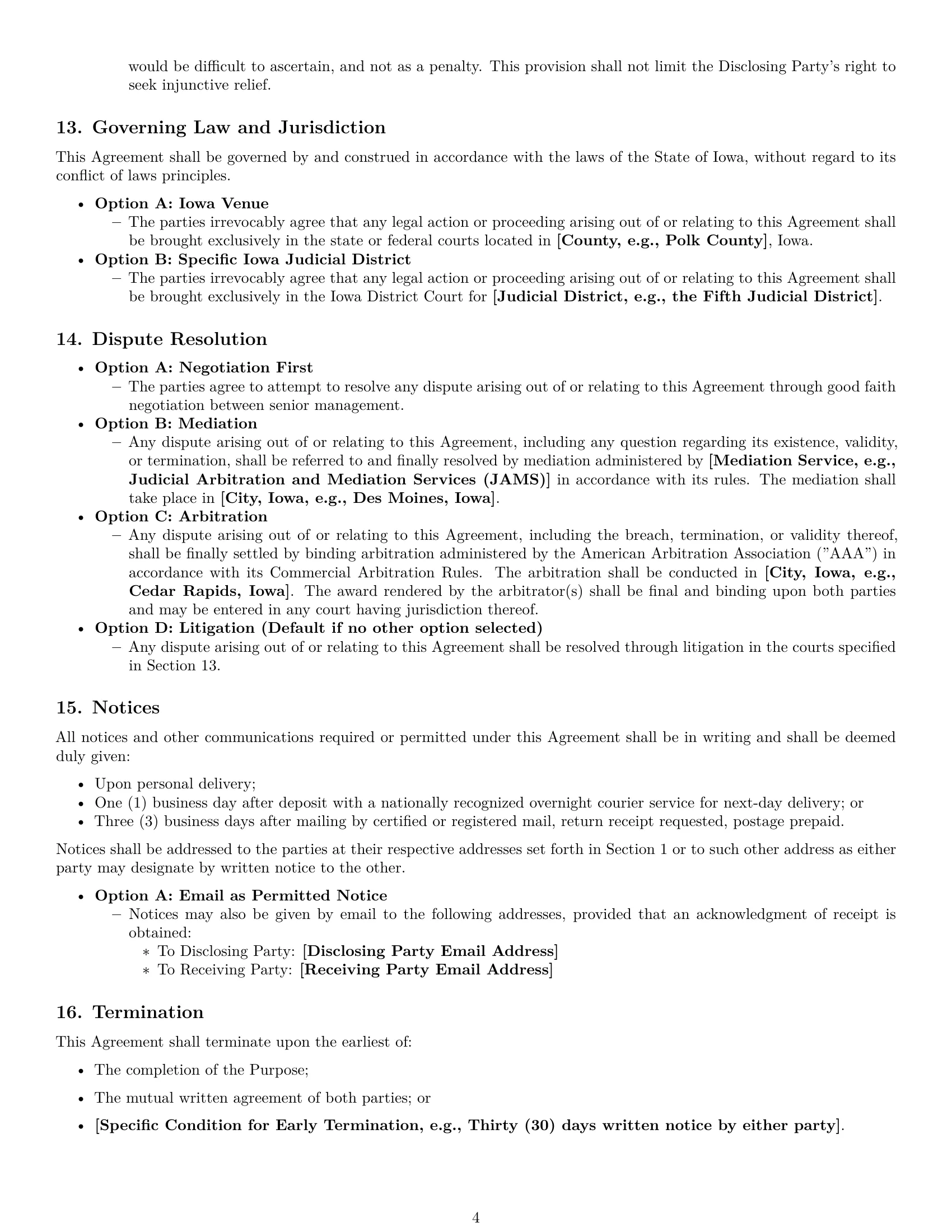 Preview page 4 of Pro Iowa nda template