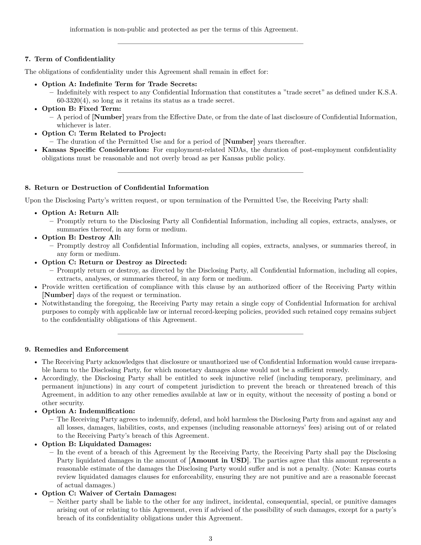 Preview page 3 of Pro Kansas nda template