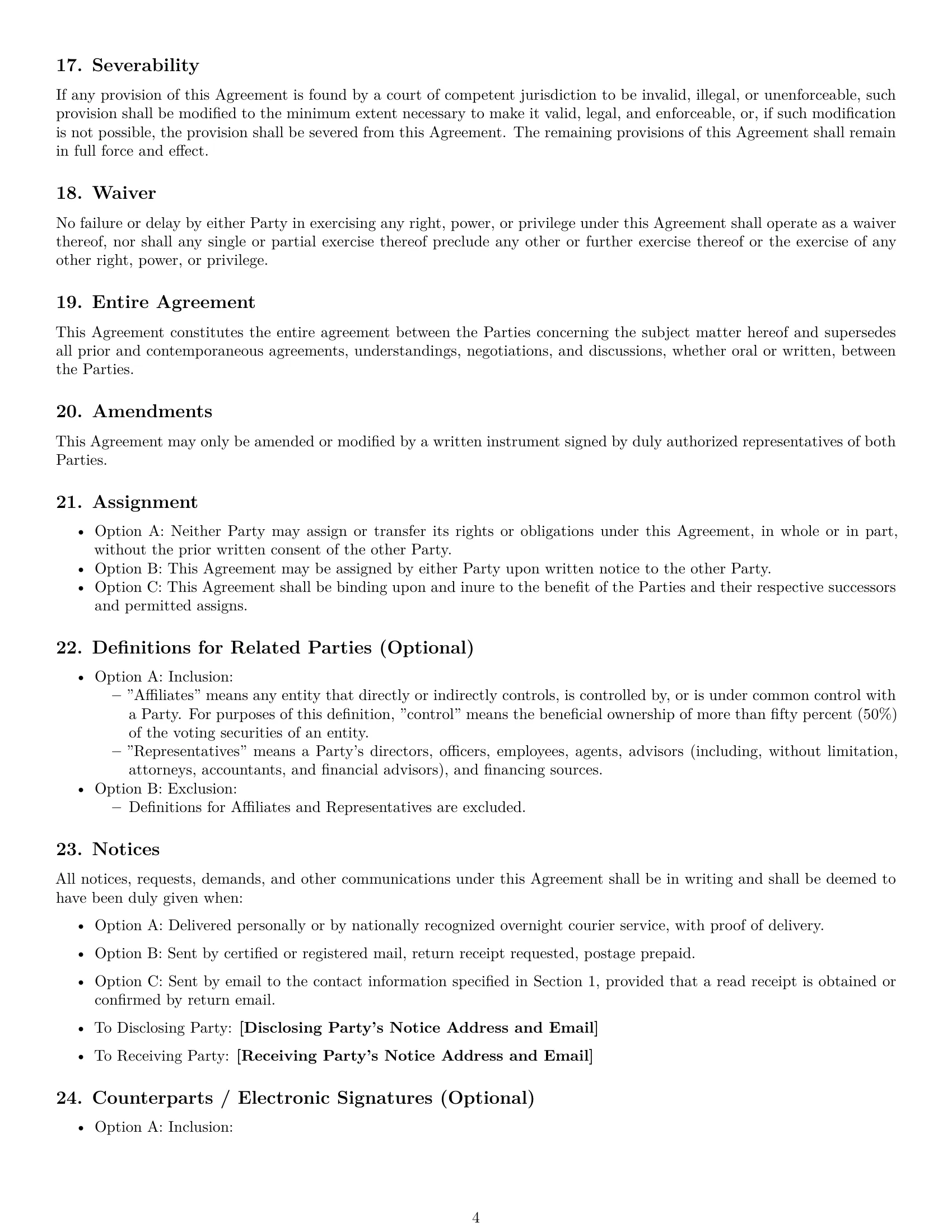Preview page 4 of Pro Kentucky nda template
