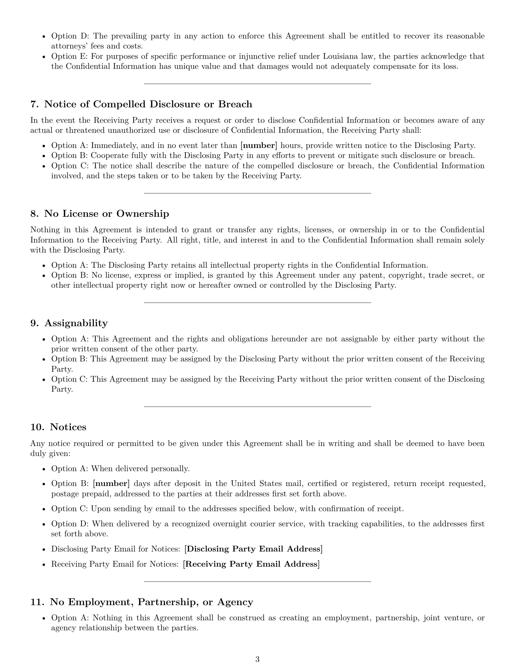 Preview page 3 of Pro Louisiana nda template