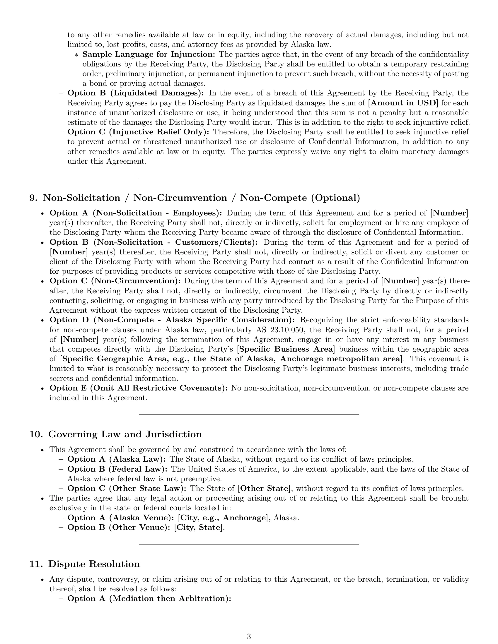 Preview page 3 of Pro Alaska nda template