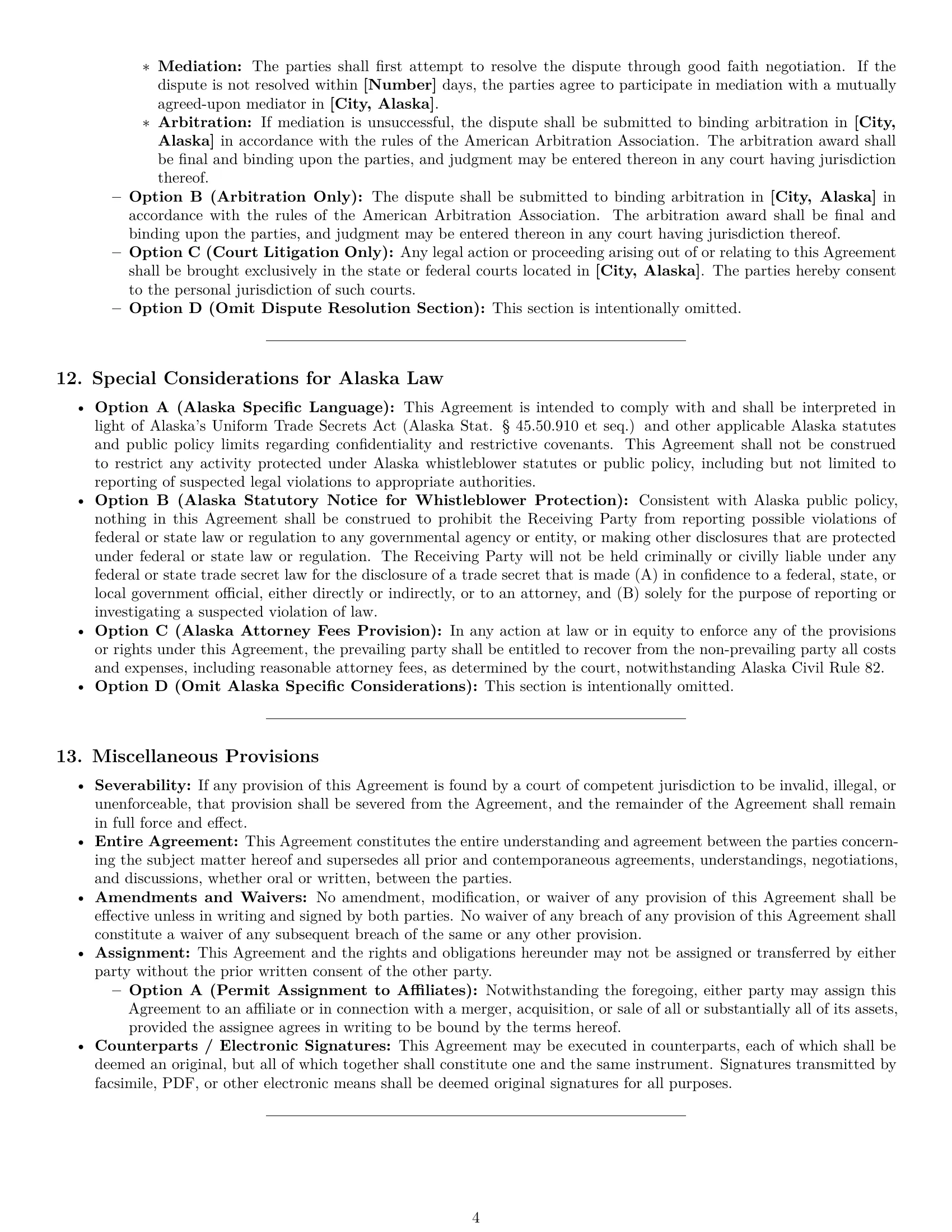 Preview page 4 of Pro Alaska nda template