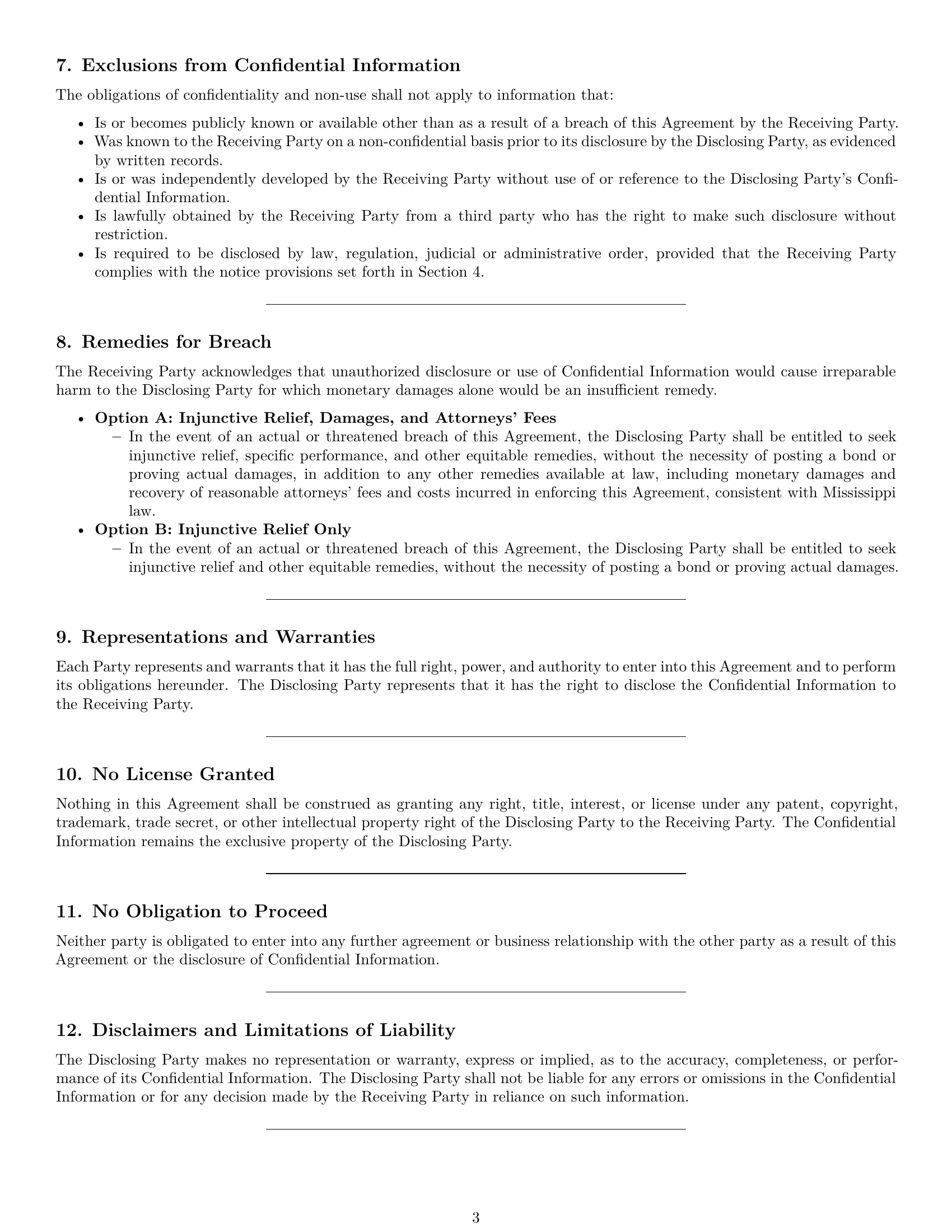 Preview page 3 of Pro Mississippi nda template