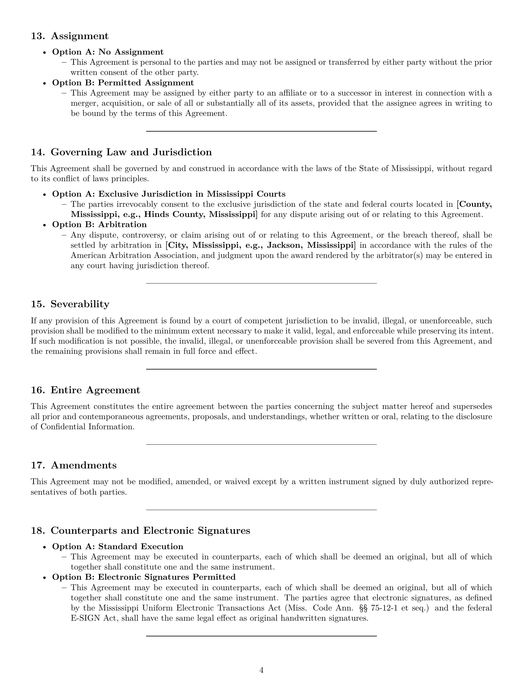 Preview page 4 of Pro Mississippi nda template