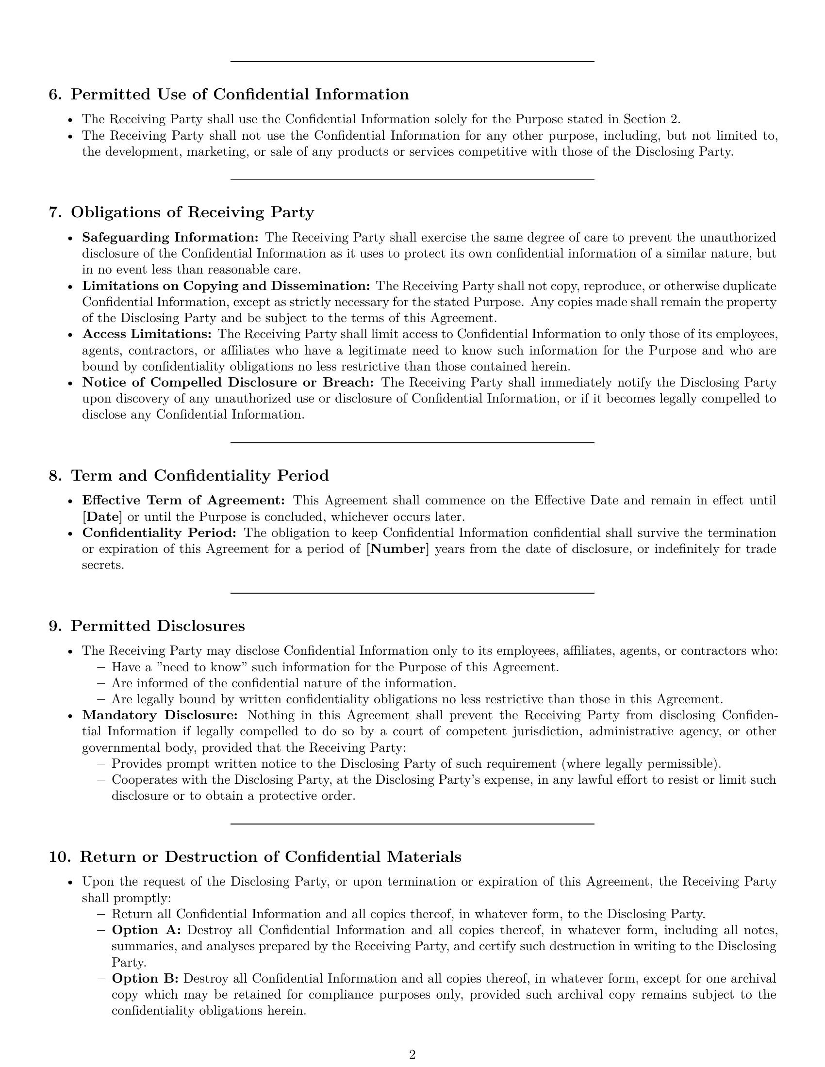 Preview page 2 of Pro Montana nda template