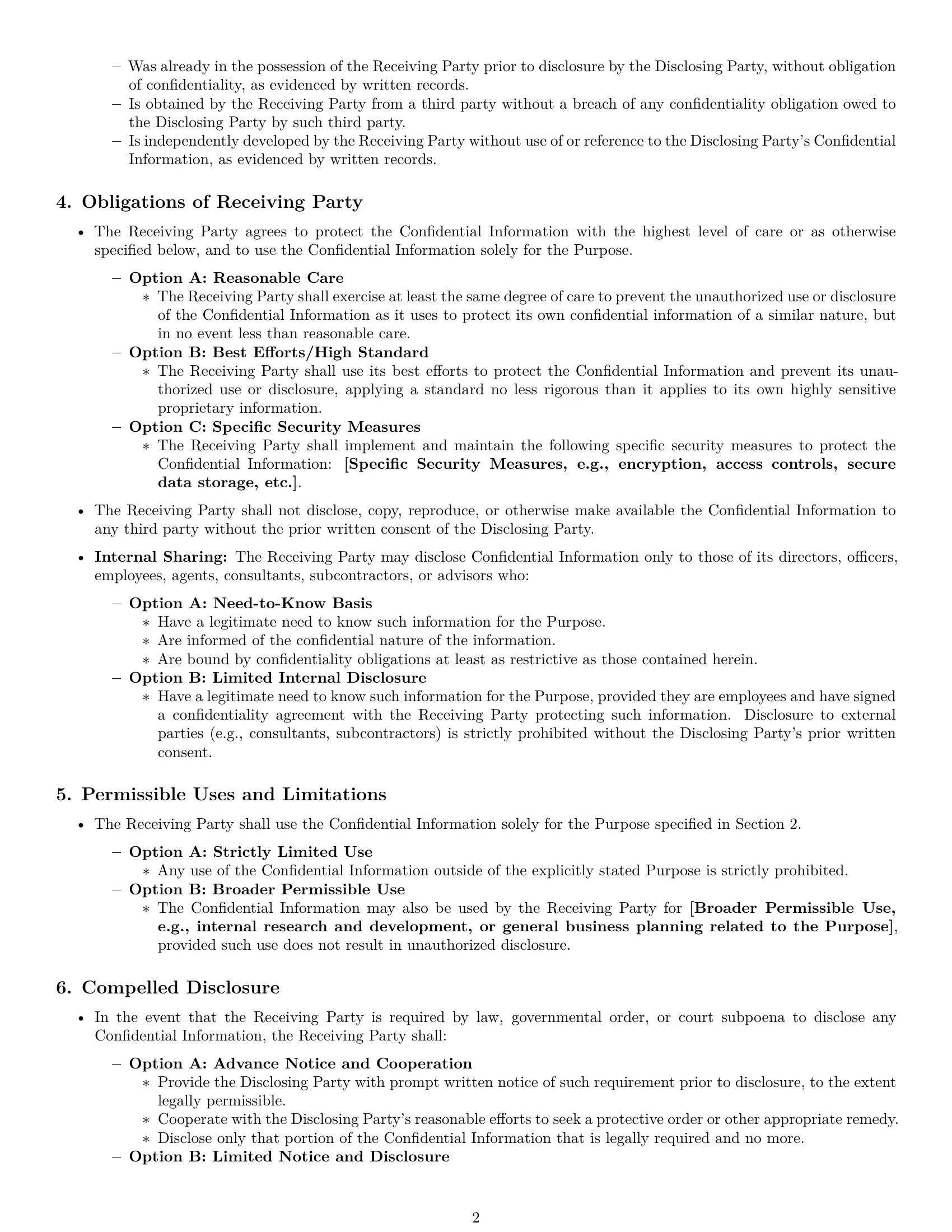 Preview page 2 of Pro Nevada nda template
