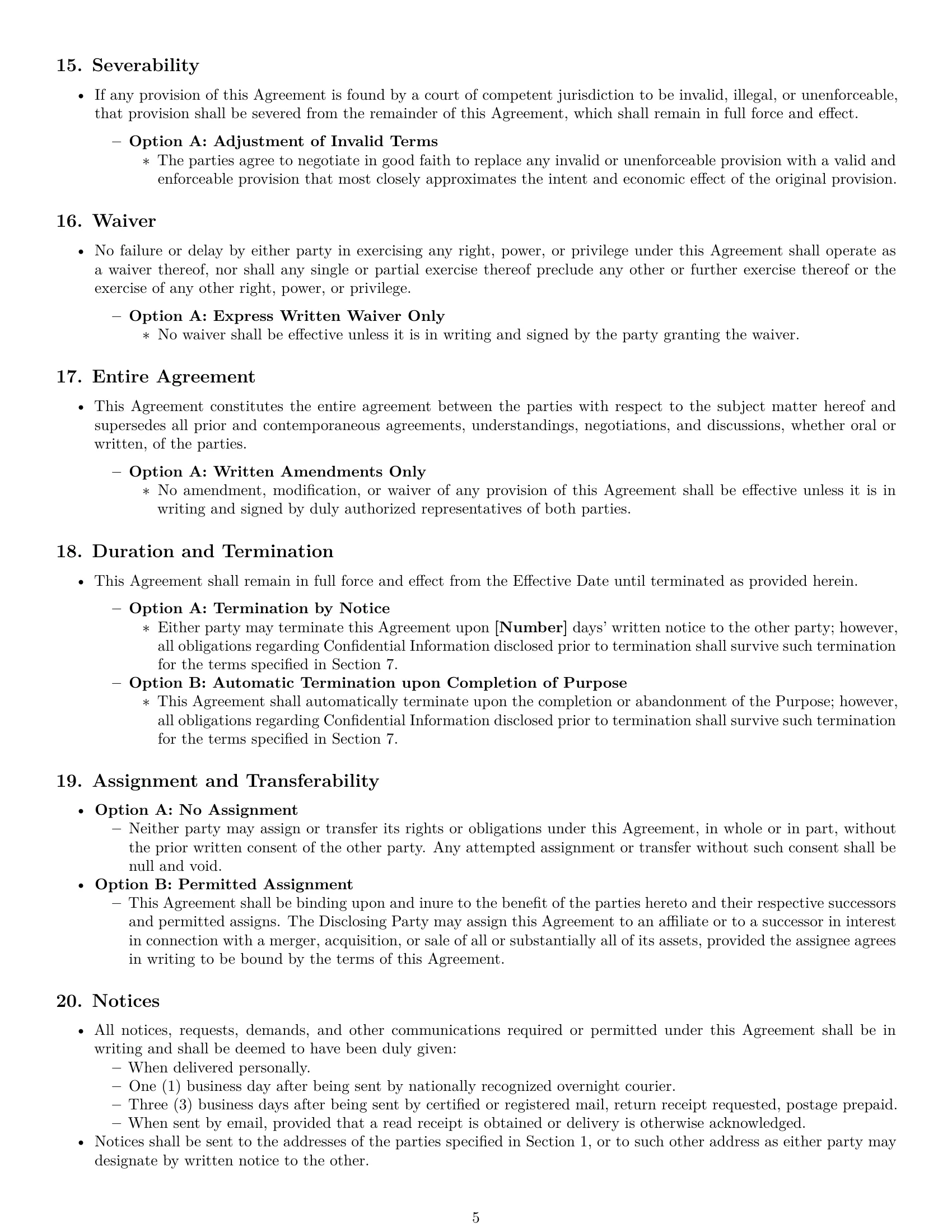 Preview page 5 of Pro Nevada nda template