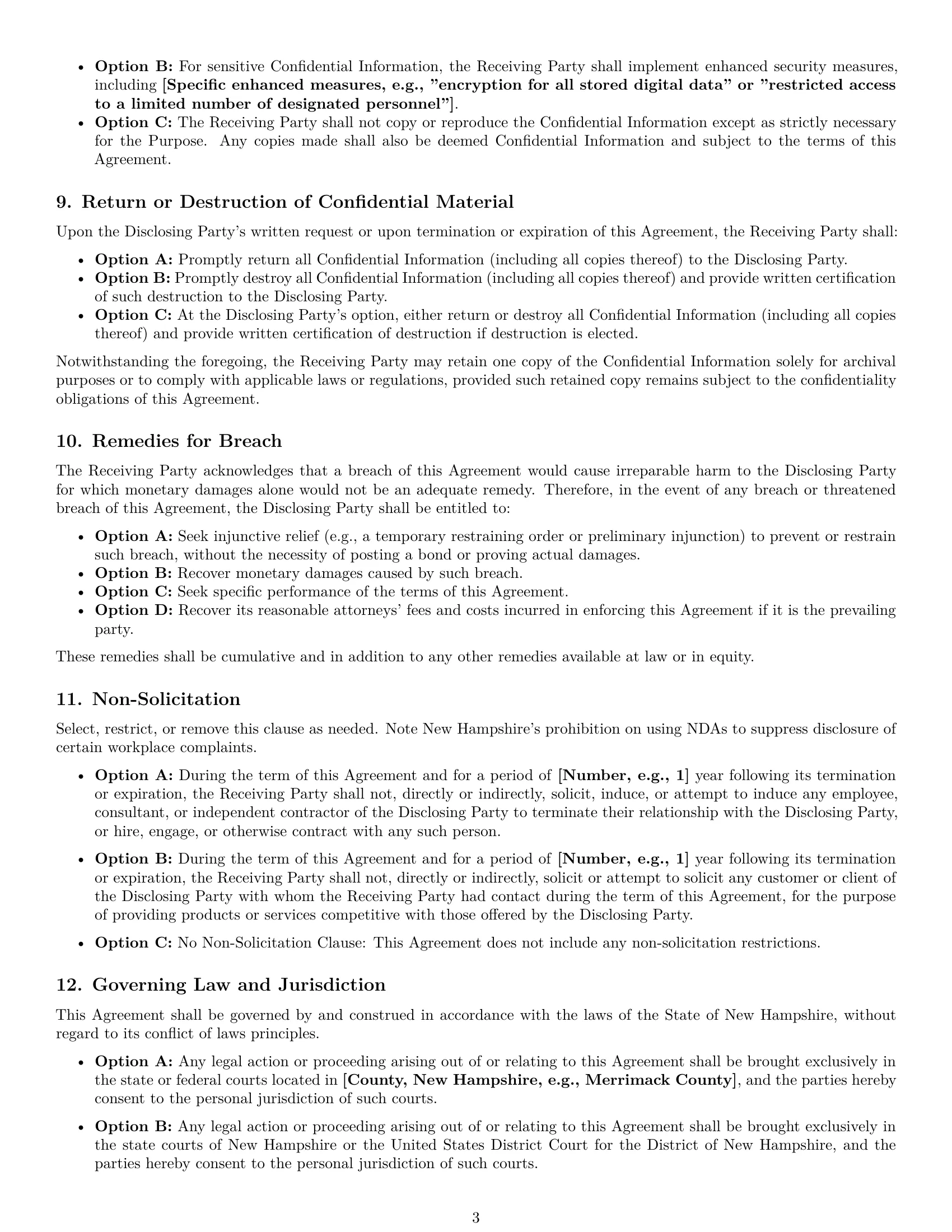 Preview page 3 of Pro New Hampshire nda template