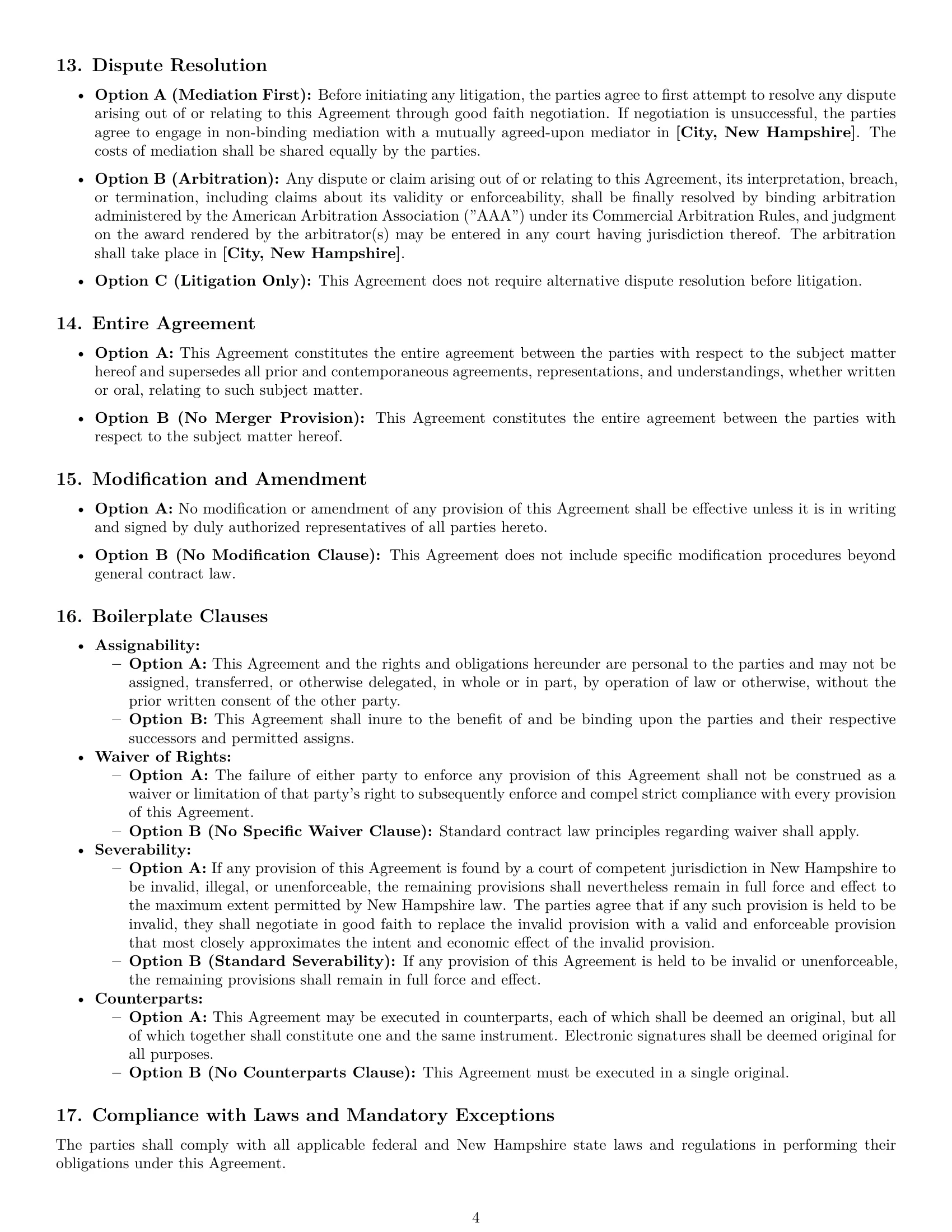 Preview page 4 of Pro New Hampshire nda template