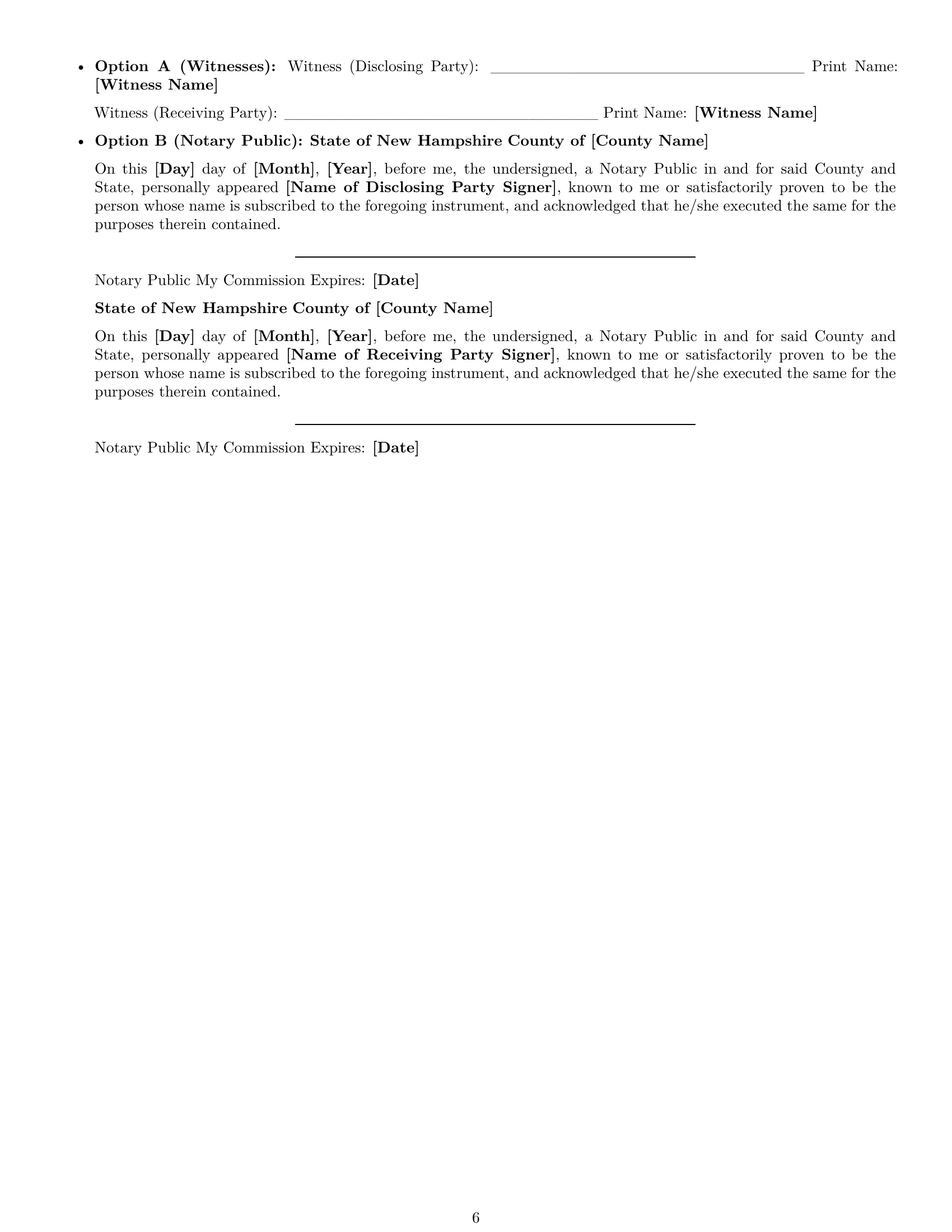 Preview page 6 of Pro New Hampshire nda template