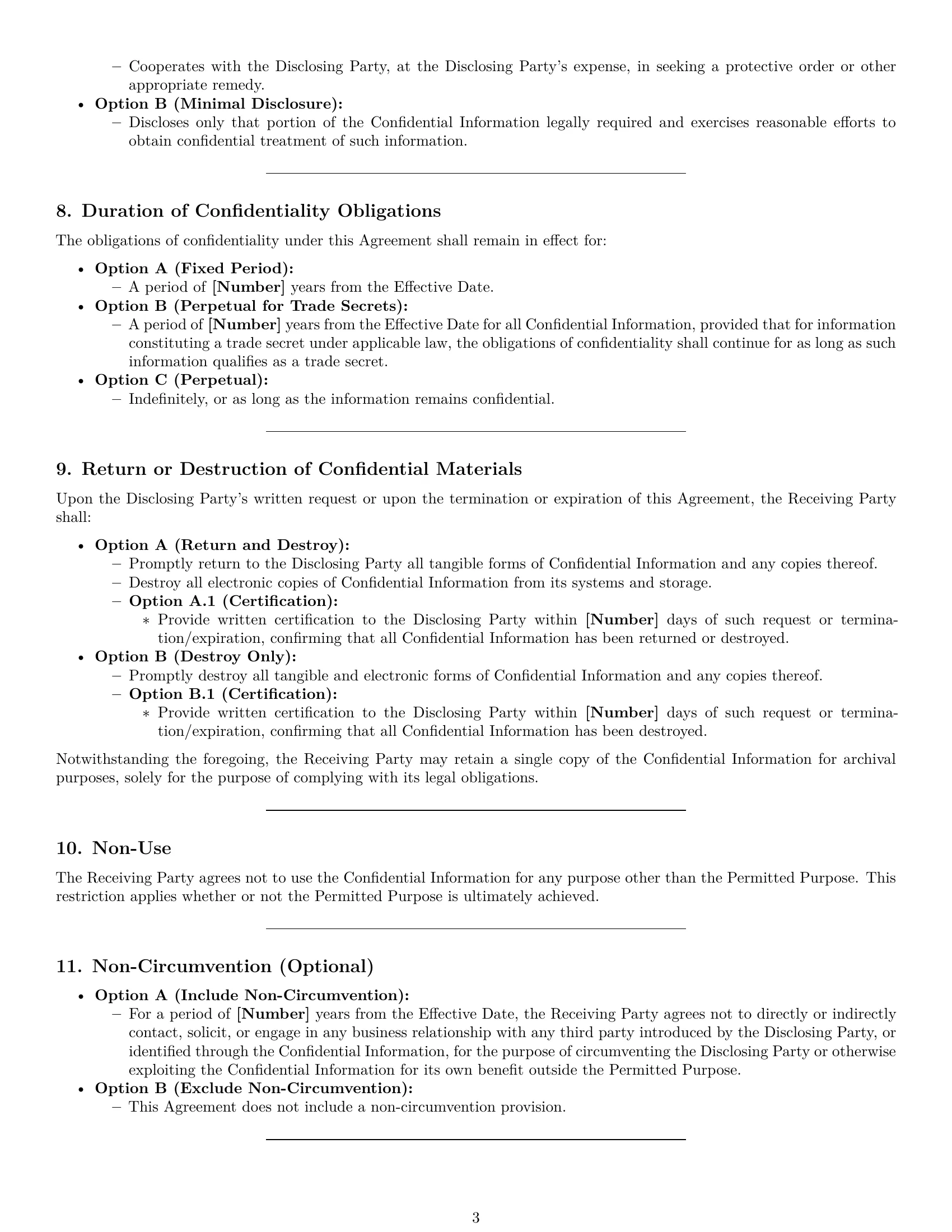 Preview page 3 of Pro Arizona nda template
