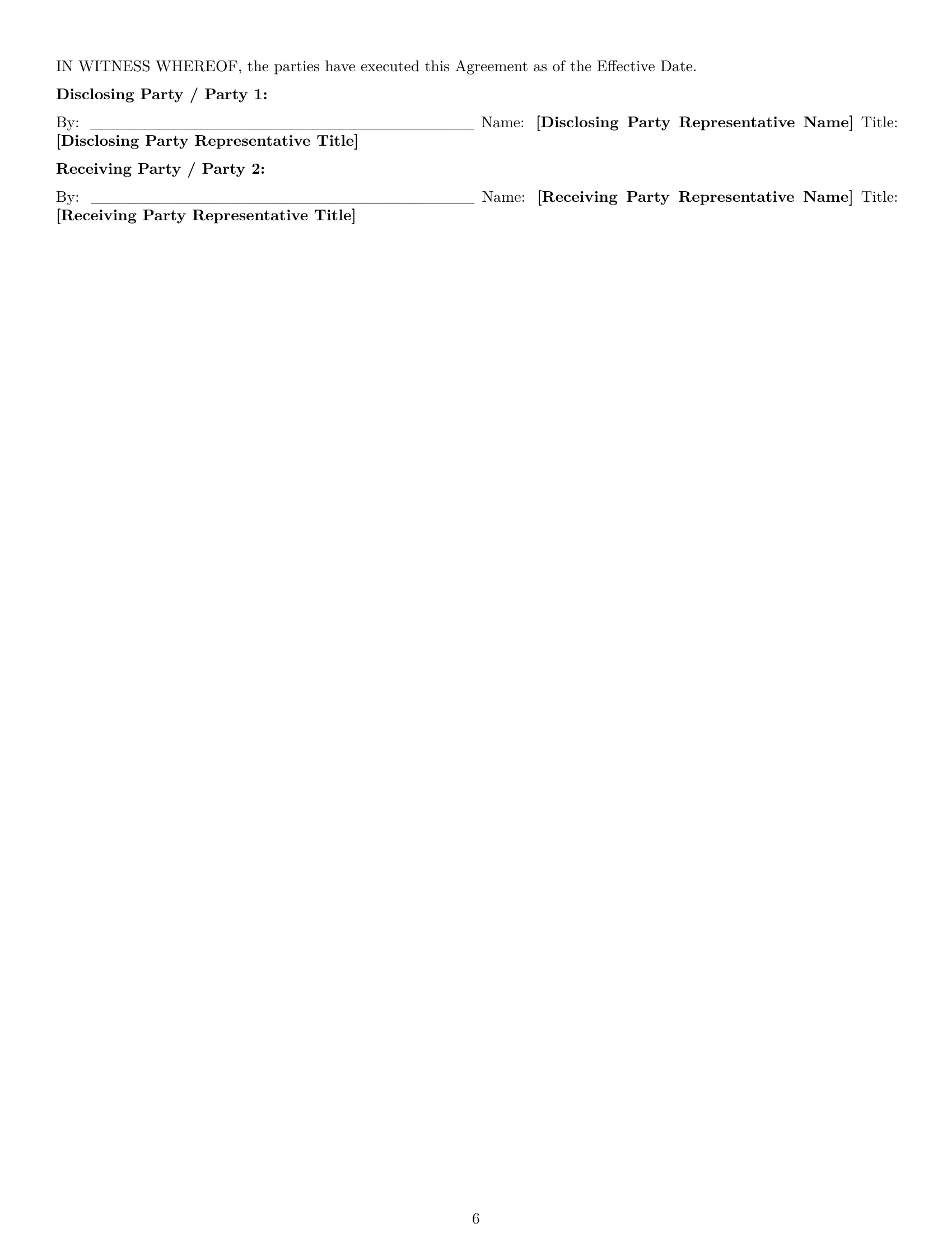 Preview page 6 of Pro New Jersey nda template