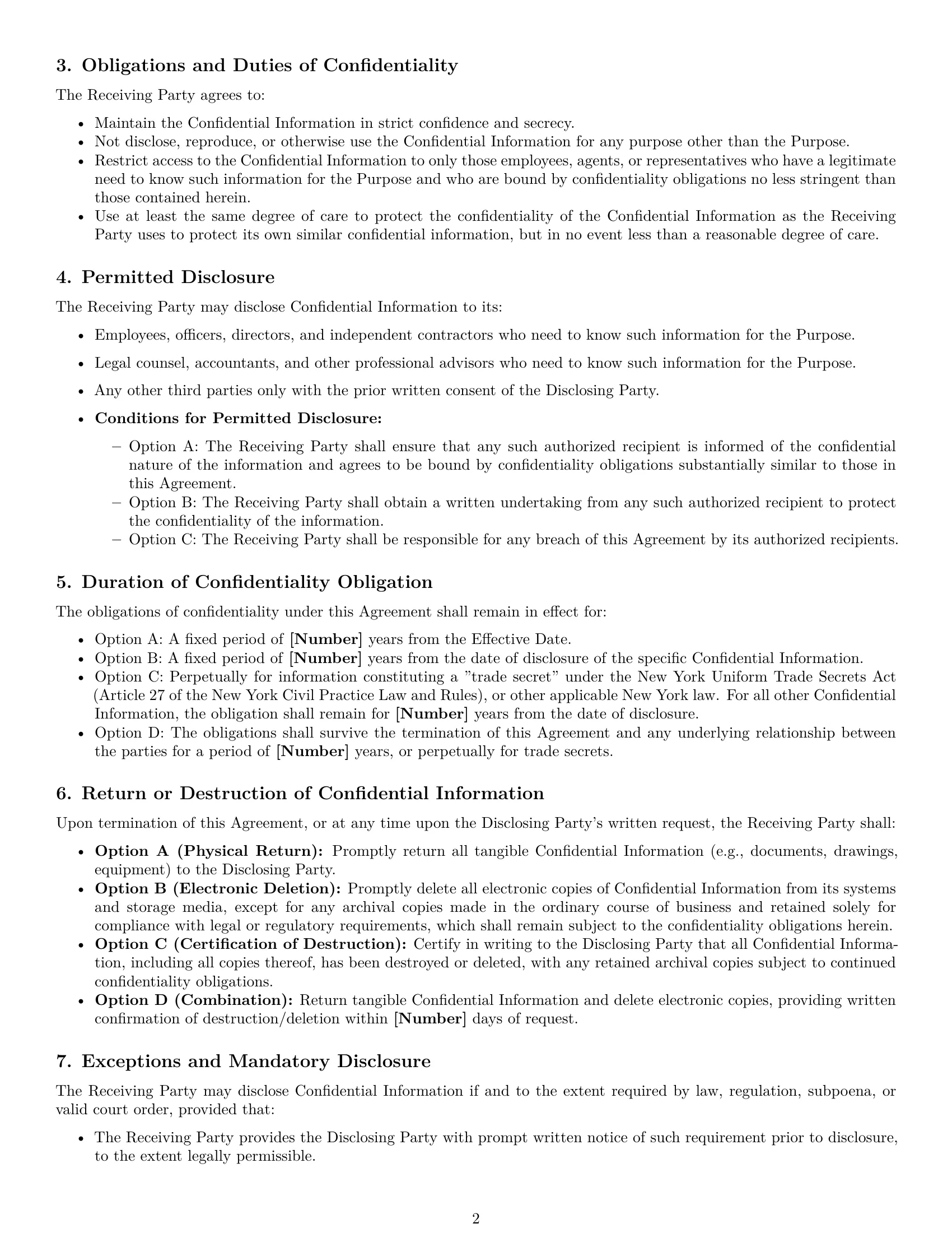 Preview page 2 of Pro New York nda template