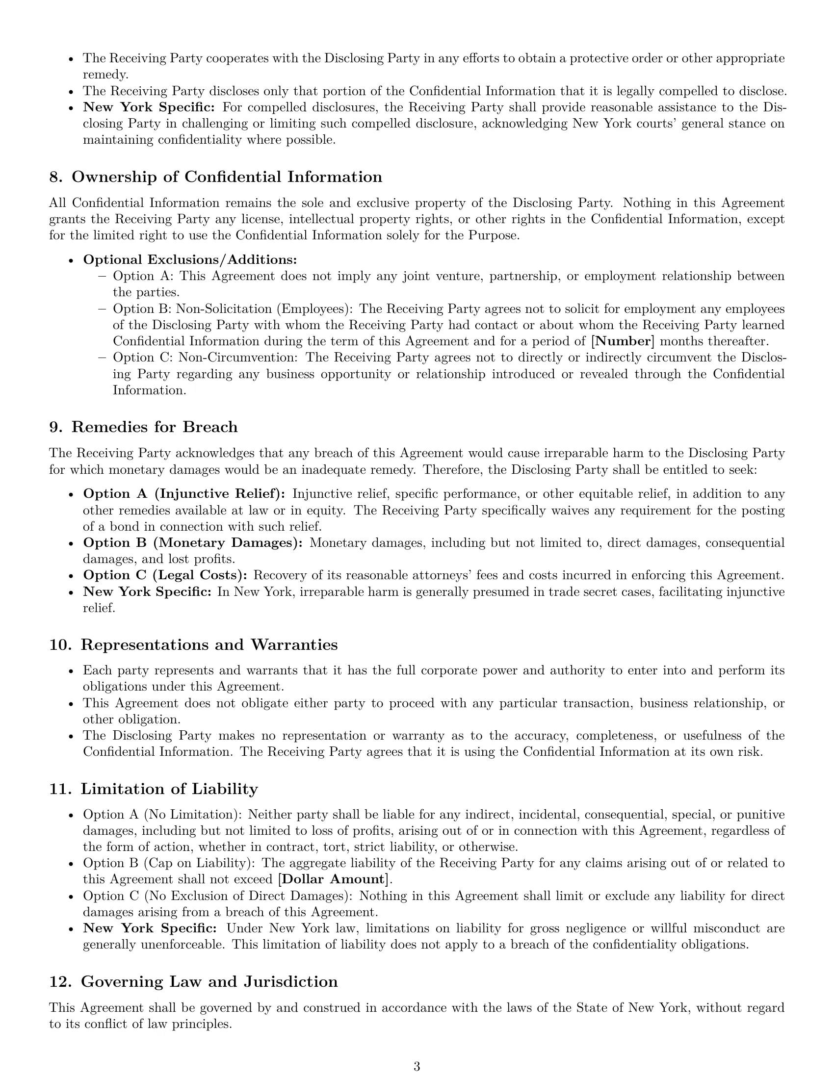 Preview page 3 of Pro New York nda template