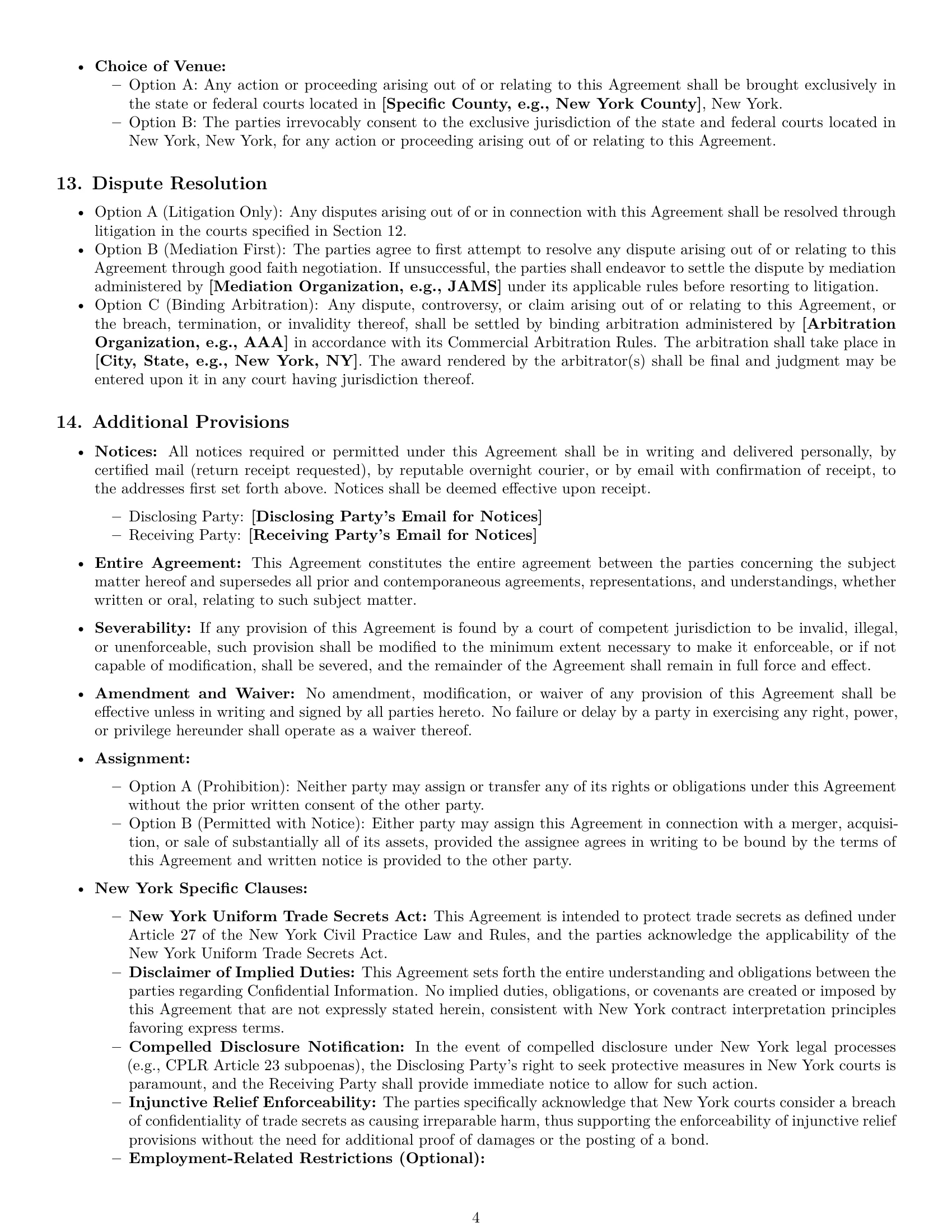 Preview page 4 of Pro New York nda template