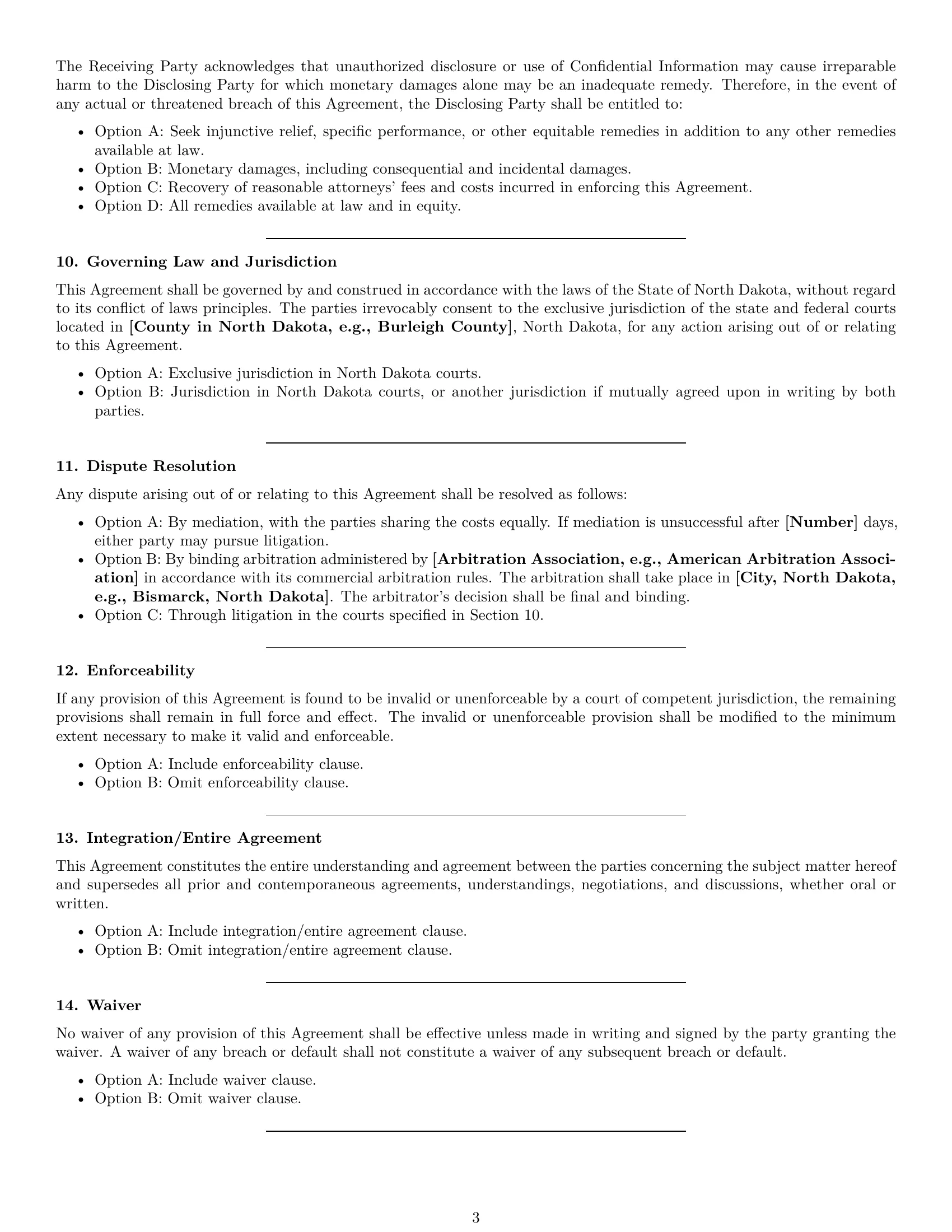 Preview page 3 of Pro North Dakota nda template