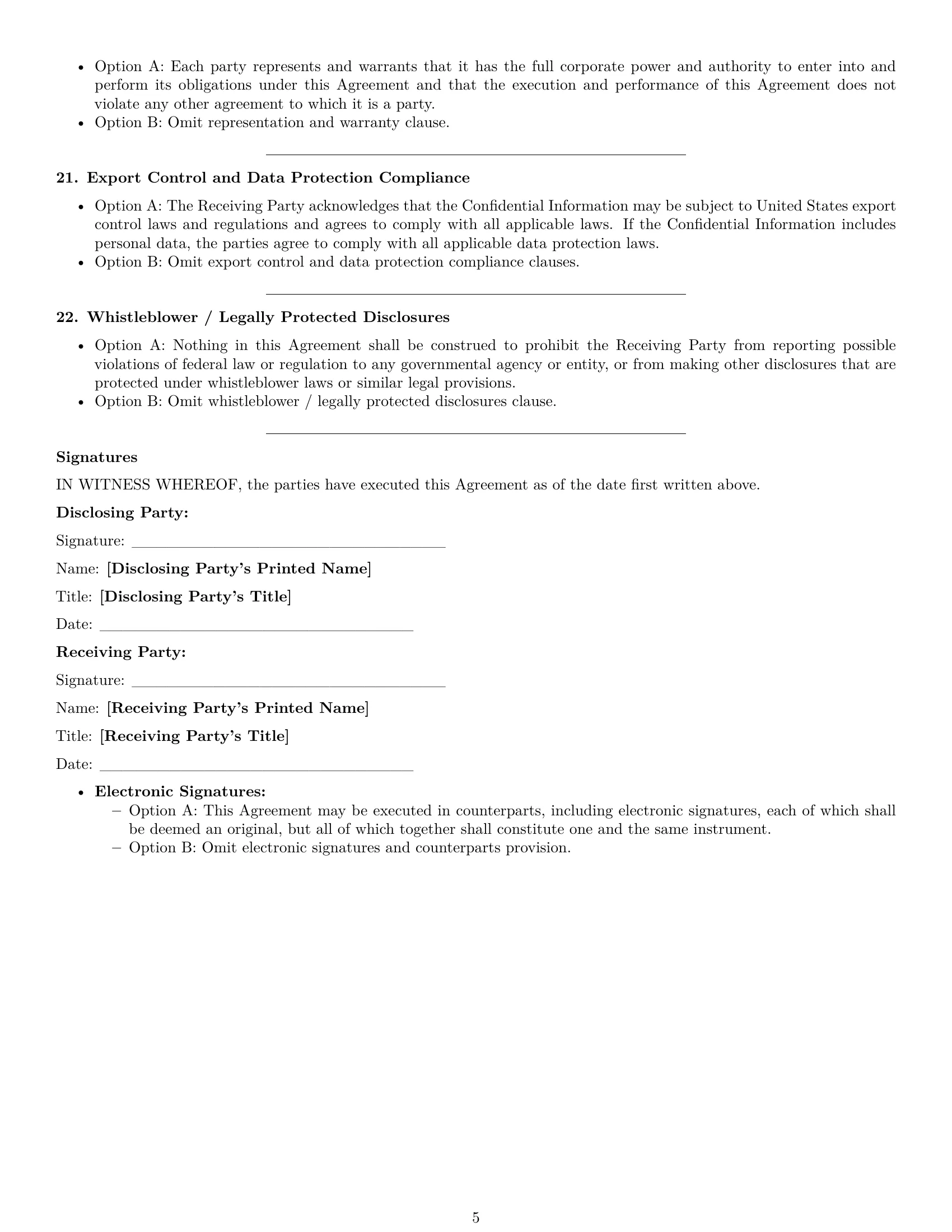 Preview page 5 of Pro North Dakota nda template