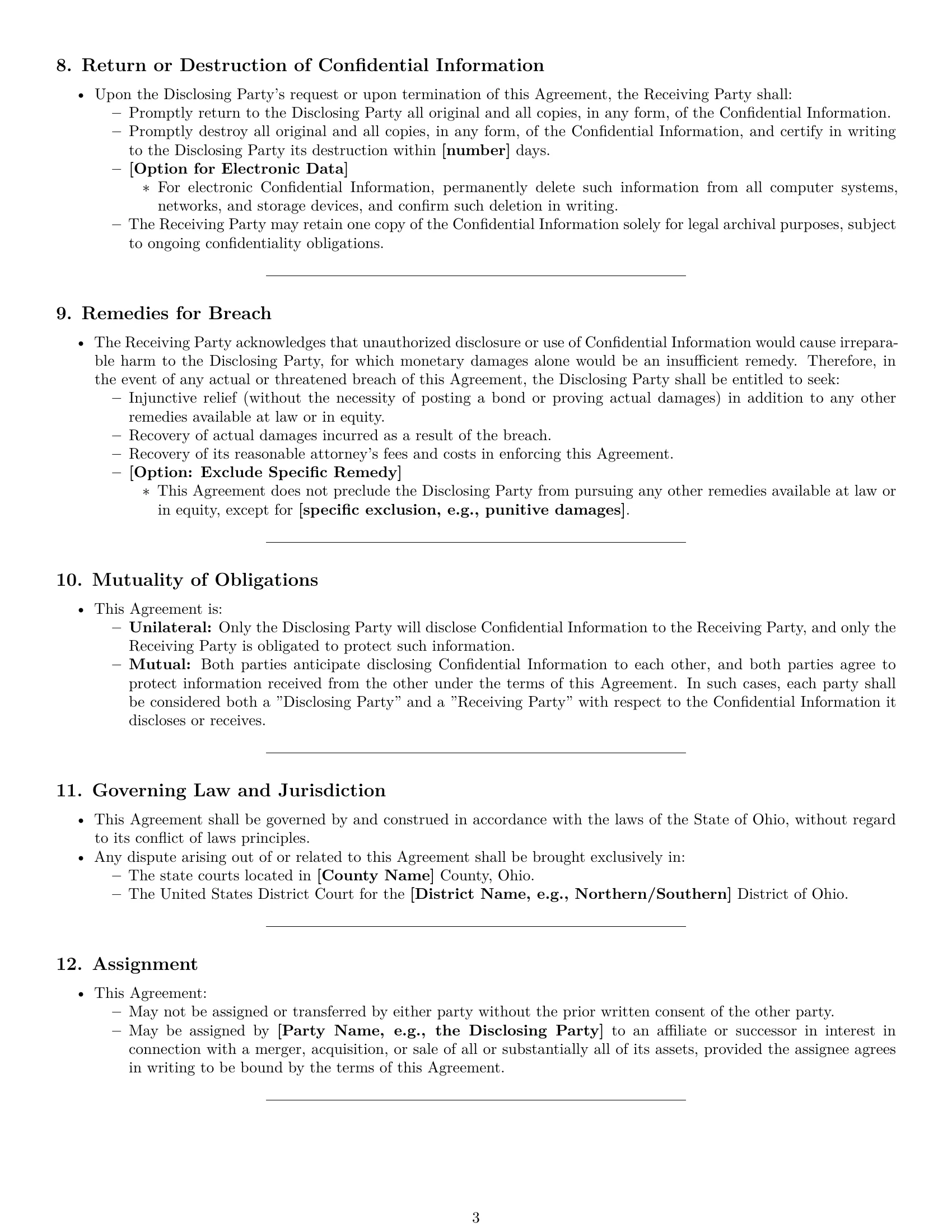 Preview page 3 of Pro Ohio nda template