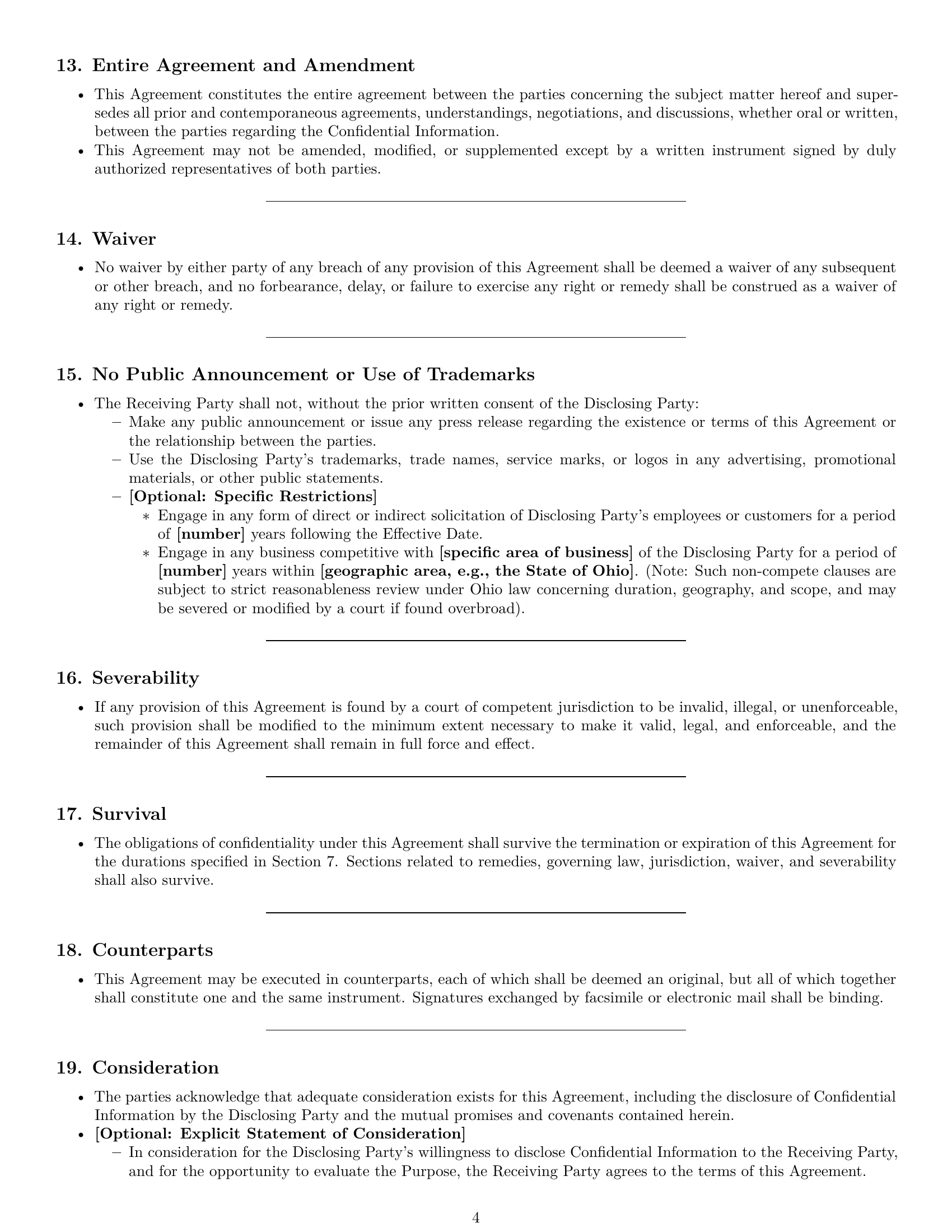 Preview page 4 of Pro Ohio nda template