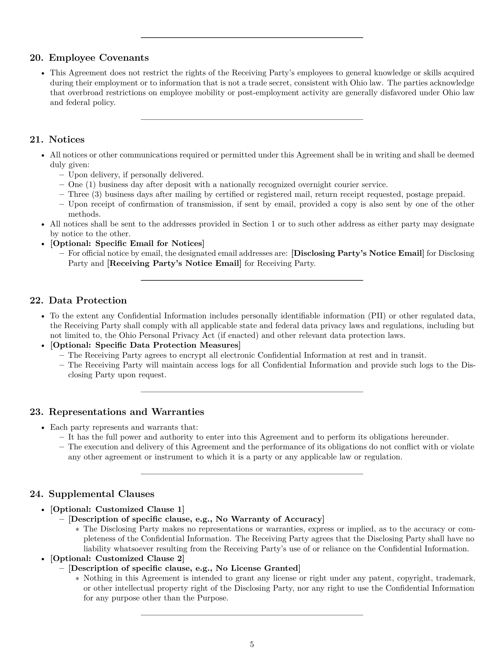 Preview page 5 of Pro Ohio nda template
