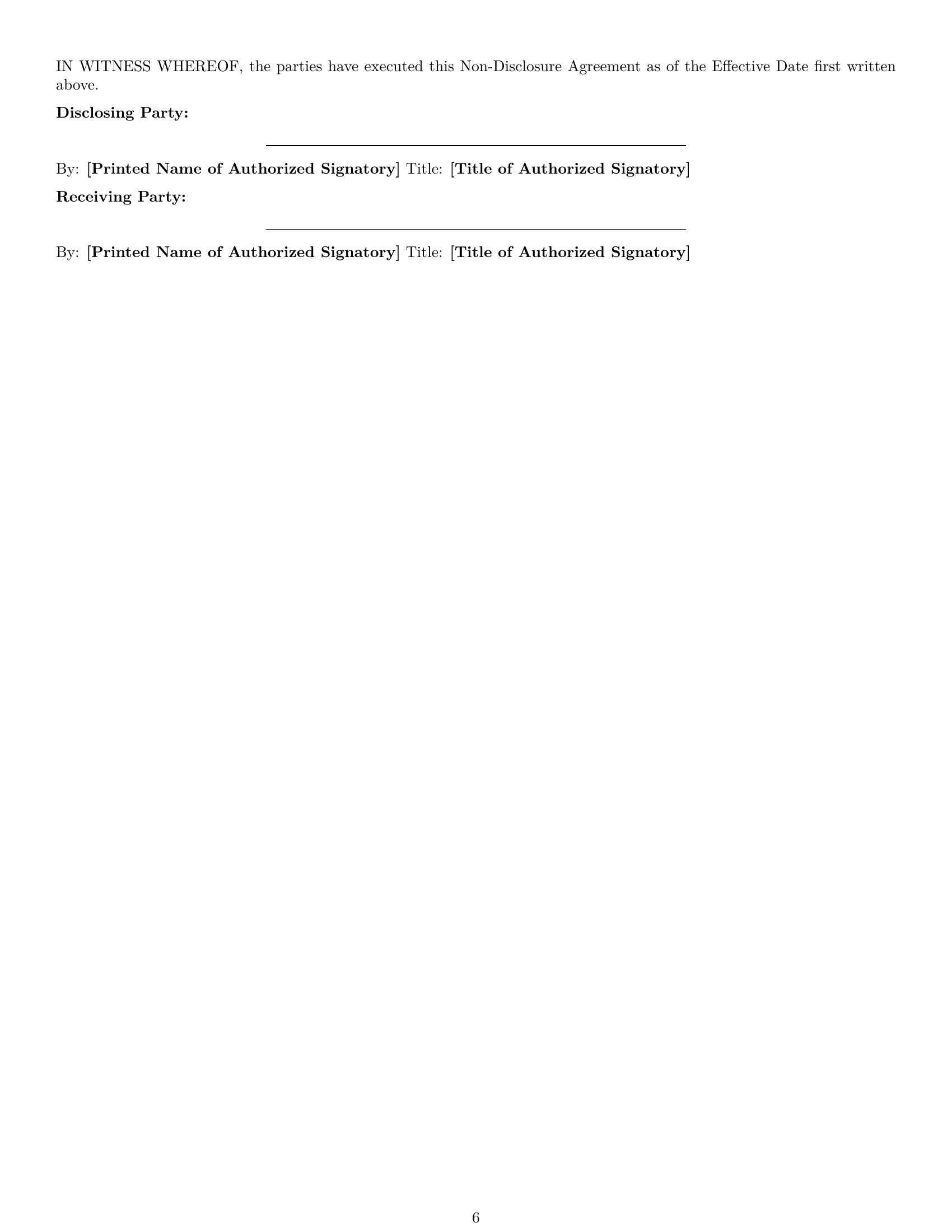 Preview page 6 of Pro Ohio nda template