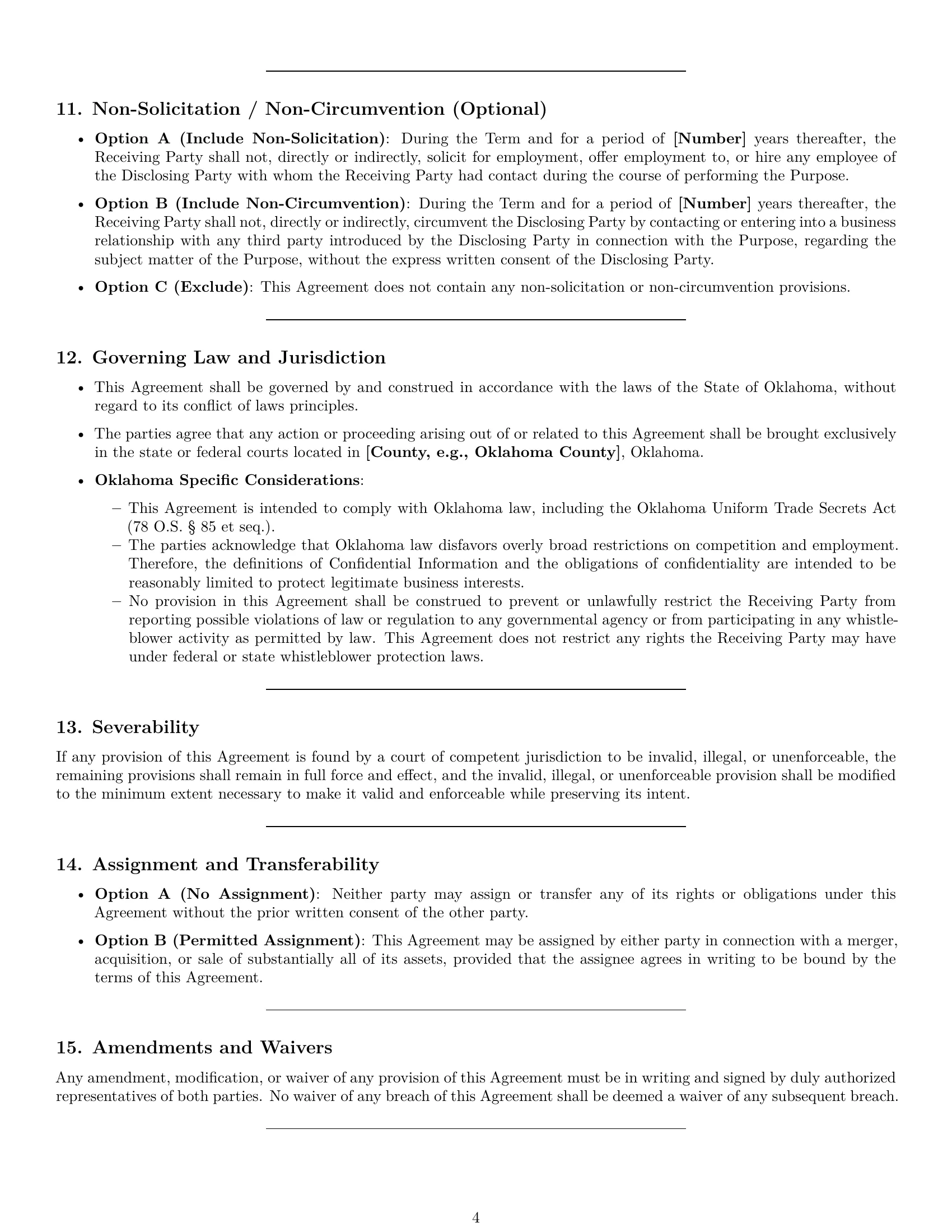 Preview page 4 of Pro Oklahoma nda template