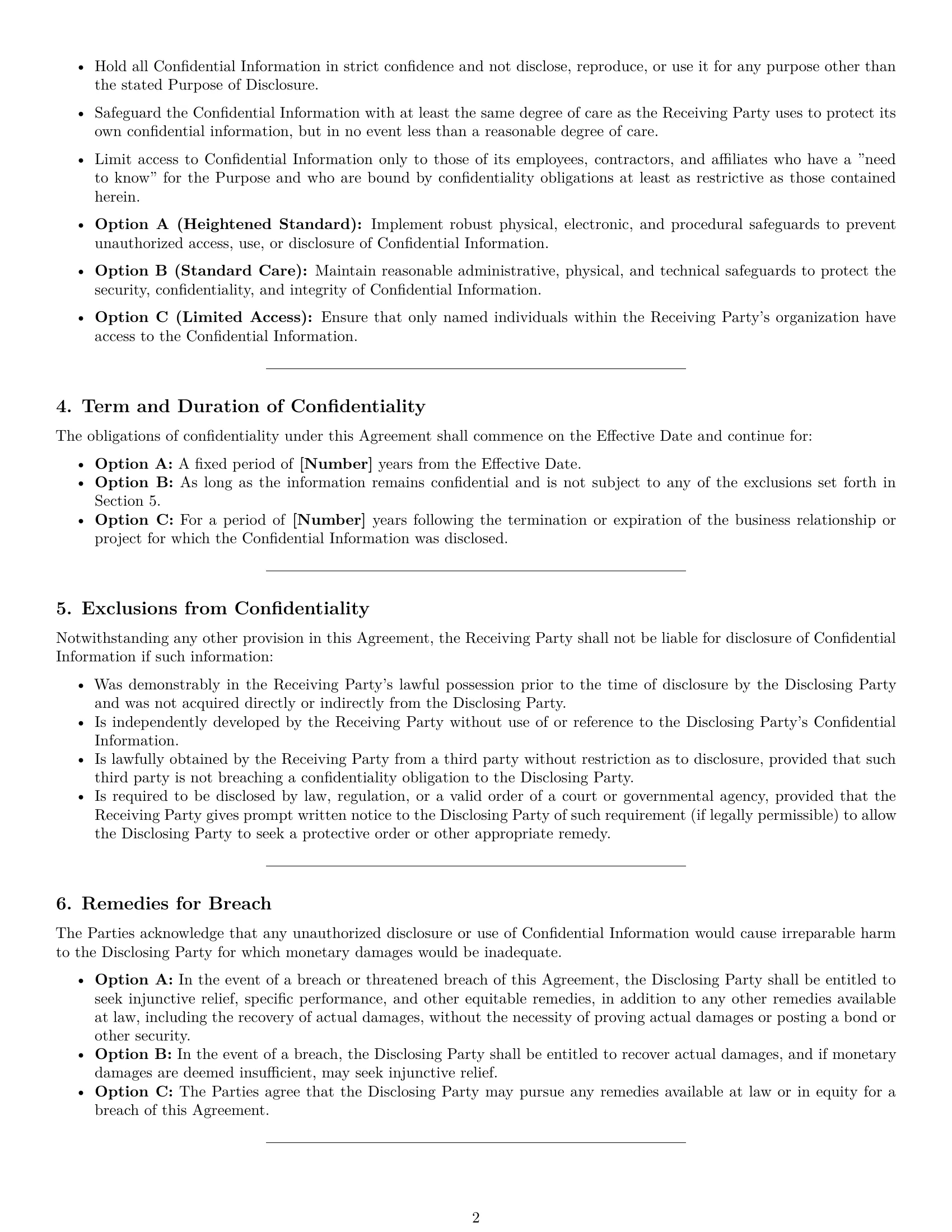 Preview page 2 of Pro Oregon nda template